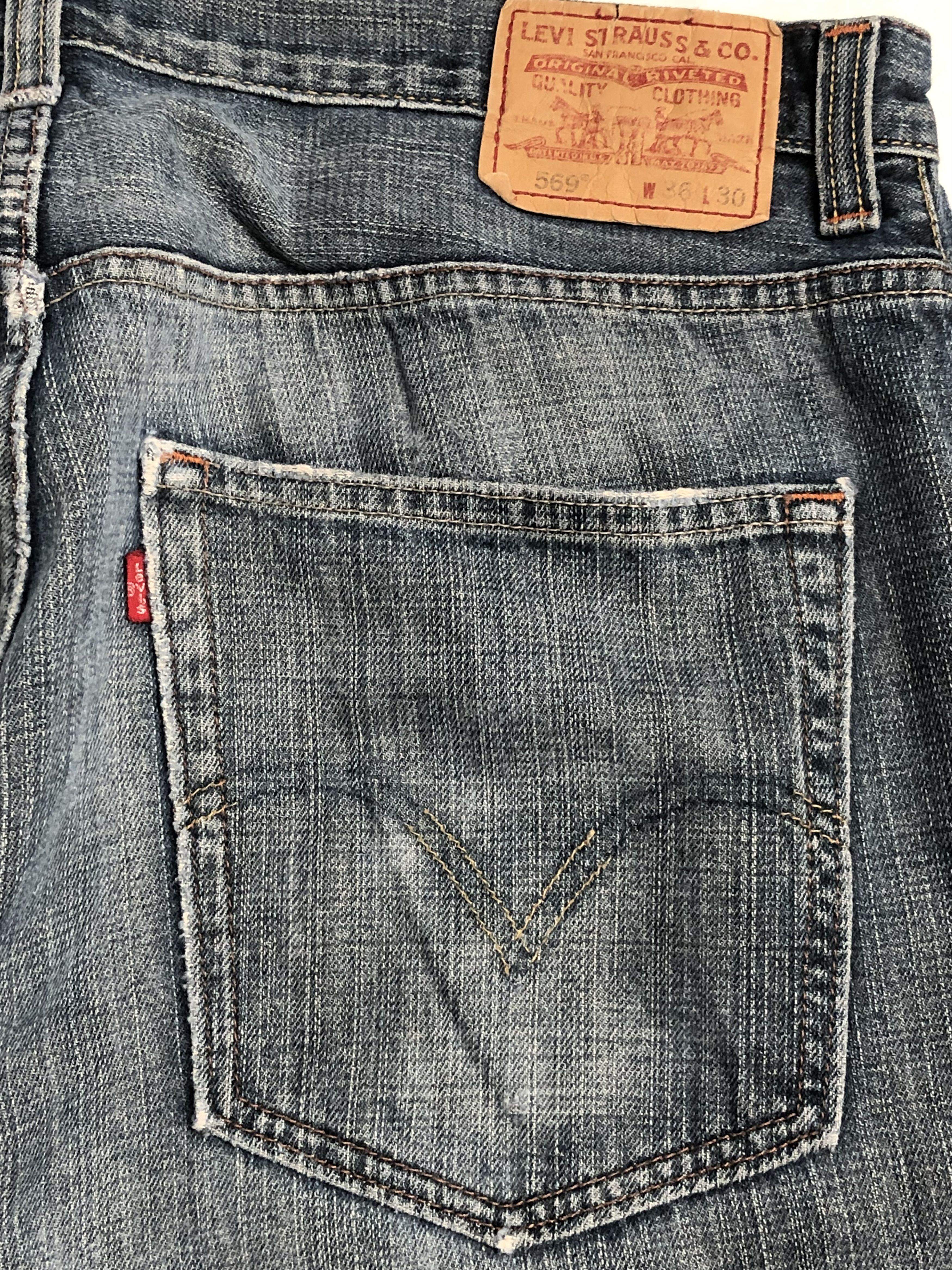 Levi's × Vintage Vintage Levis 569 Loose Straight Fit Denim Jeans L408 Size US 36 / EU 52 - 10 Thumbnail