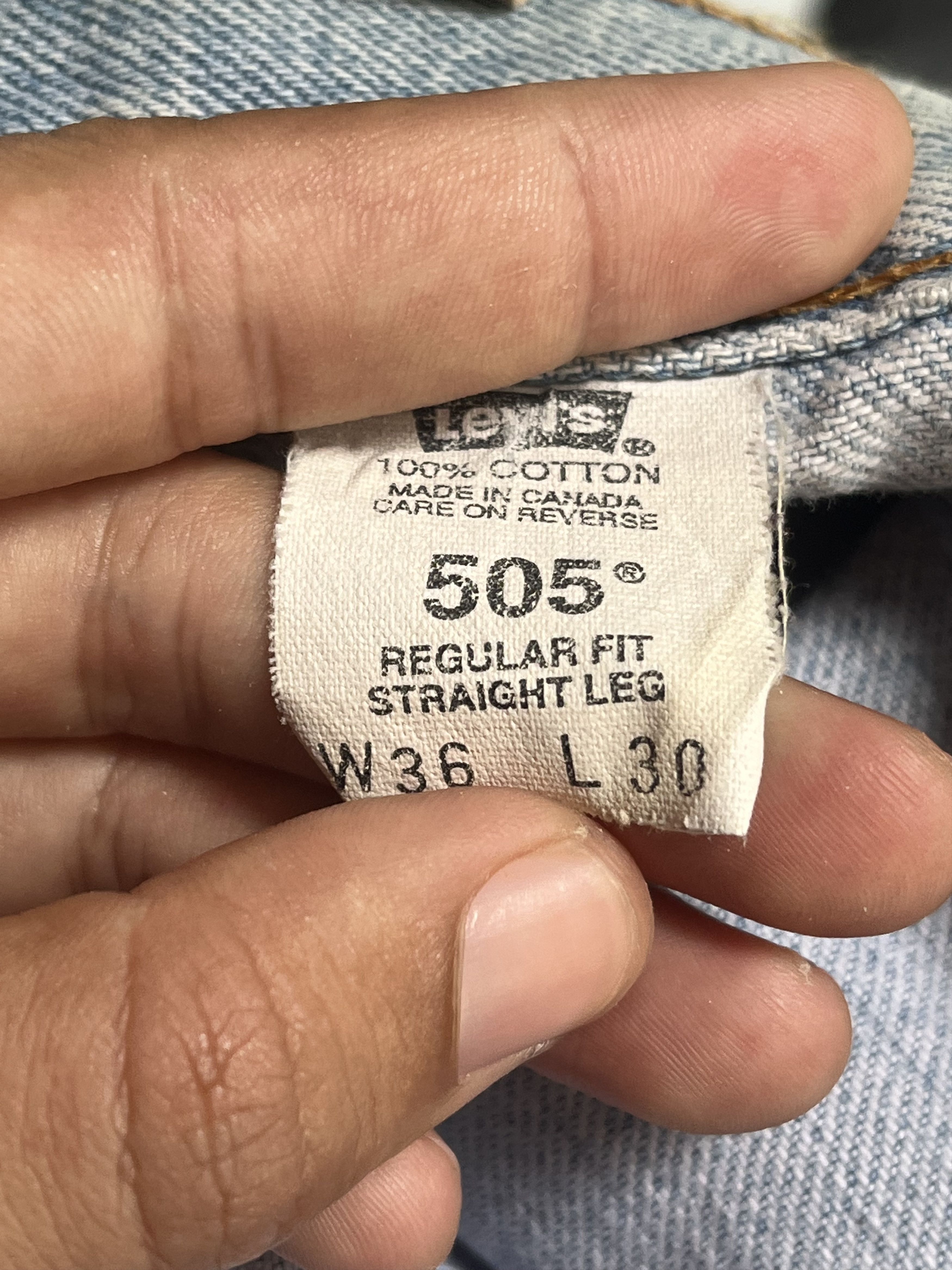 Levi's × Vintage Vintage 90's Levis 505 Jean L24 Size US 36 / EU 52 - 12 Thumbnail