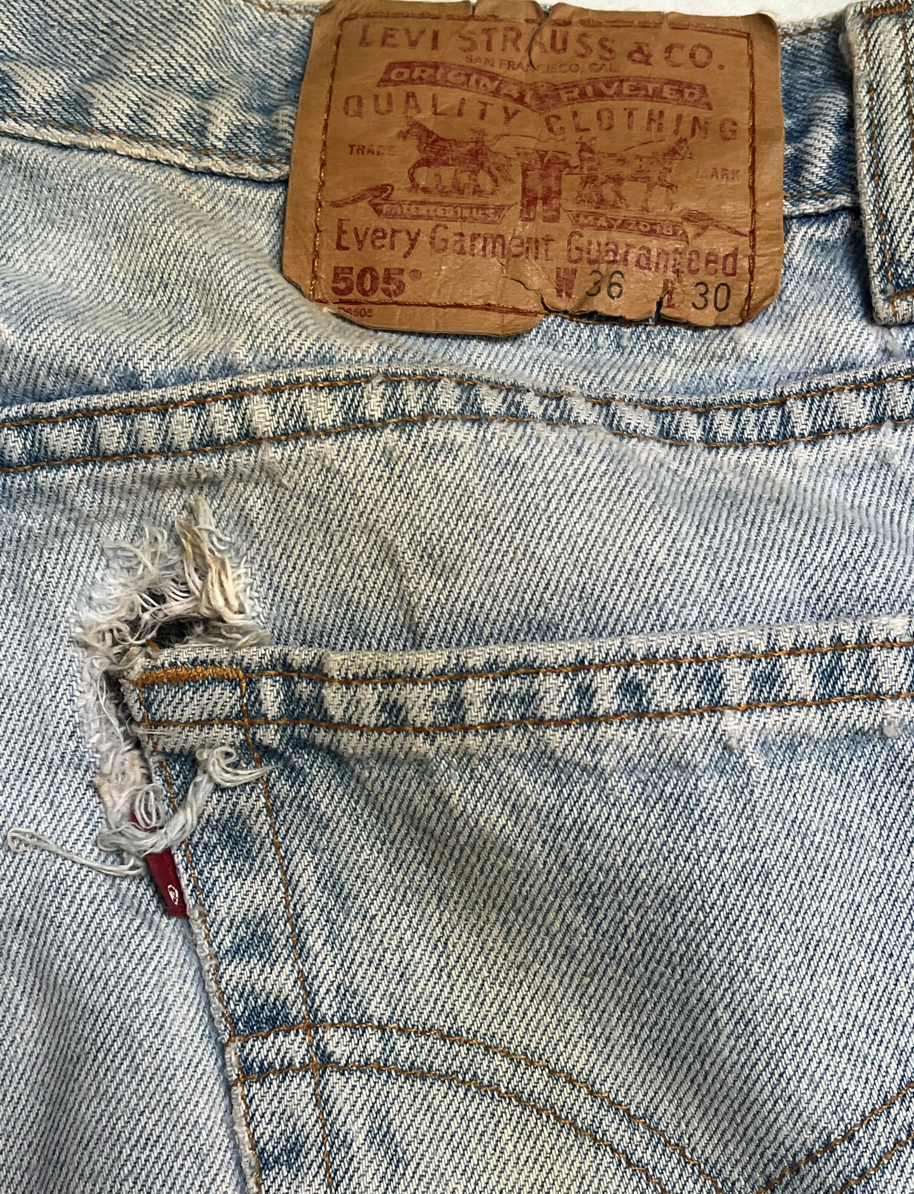 Levi's × Vintage Vintage 90's Levis 505 Jean L24 Size US 36 / EU 52 - 9 Thumbnail
