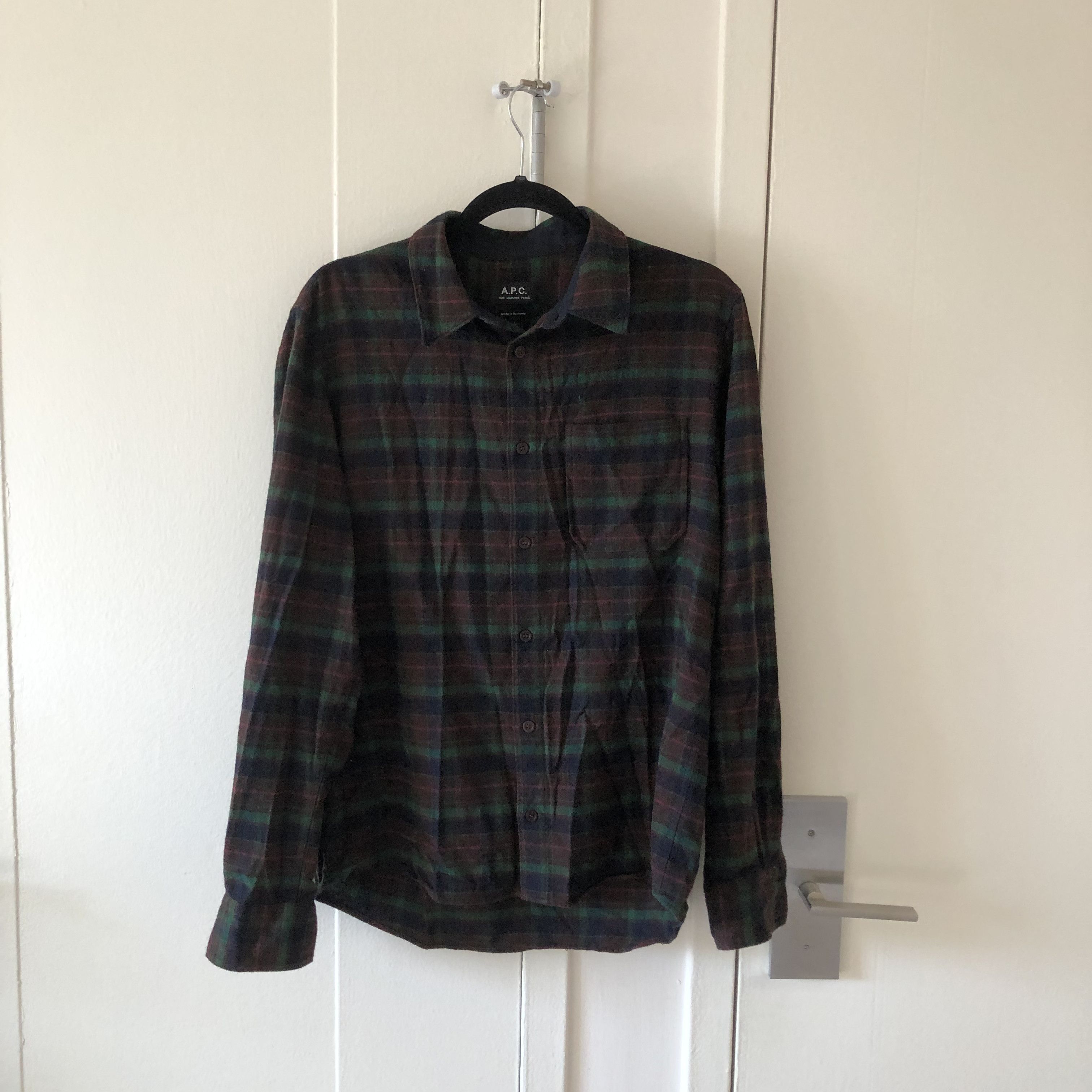 A.P.C. A.P.C Check Flannel Shirt Size US L / EU 52-54 / 3 - 1 Thumbnail
