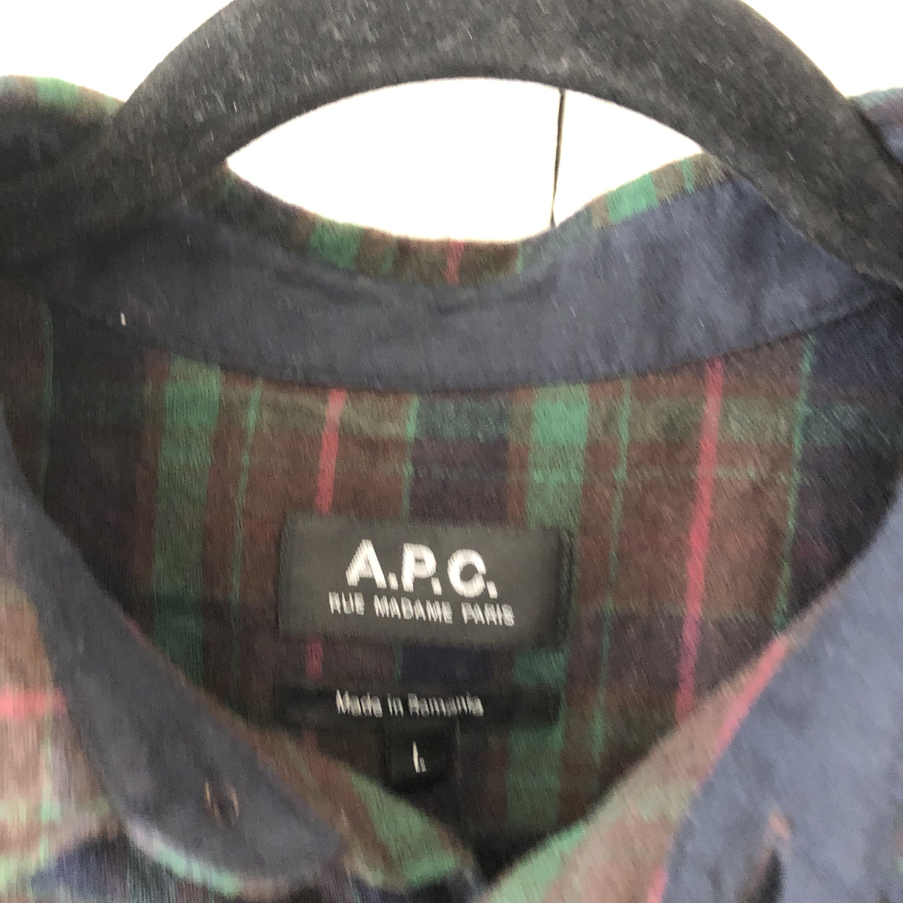 A.P.C. A.P.C Check Flannel Shirt Size US L / EU 52-54 / 3 - 2 Thumbnail