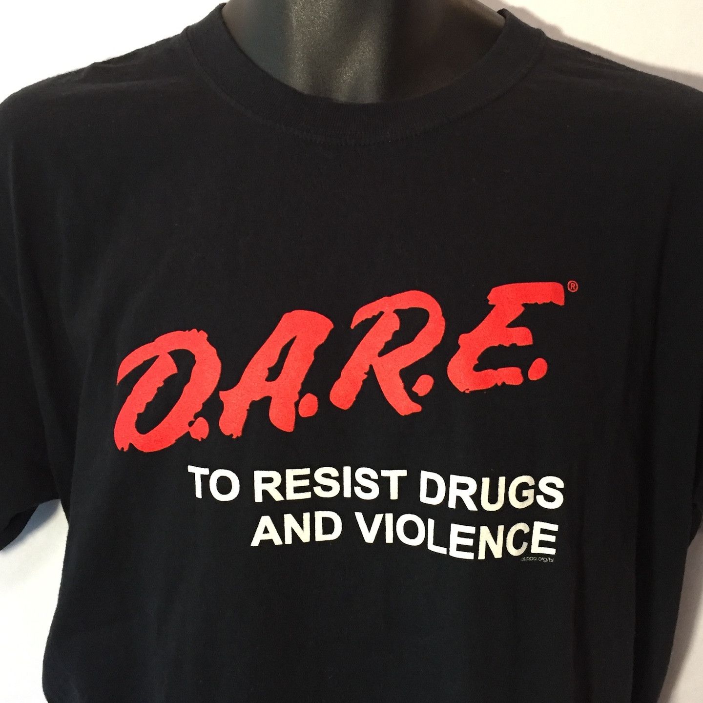 Vintage 80s DARE Say No To Drugs Black T-Shirt