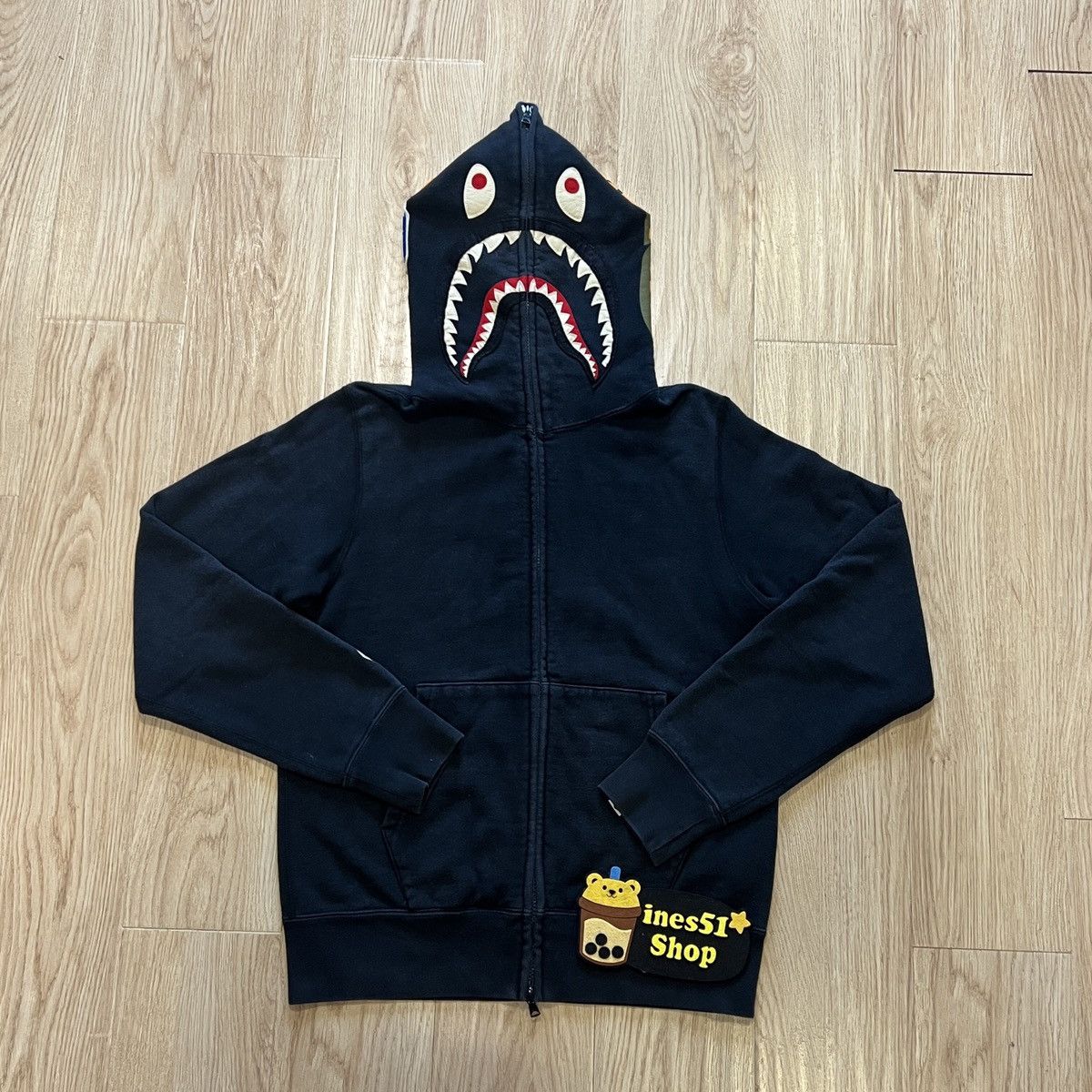 Bape Glow In The Dark Shark Full Zip Hoodie | Grailed