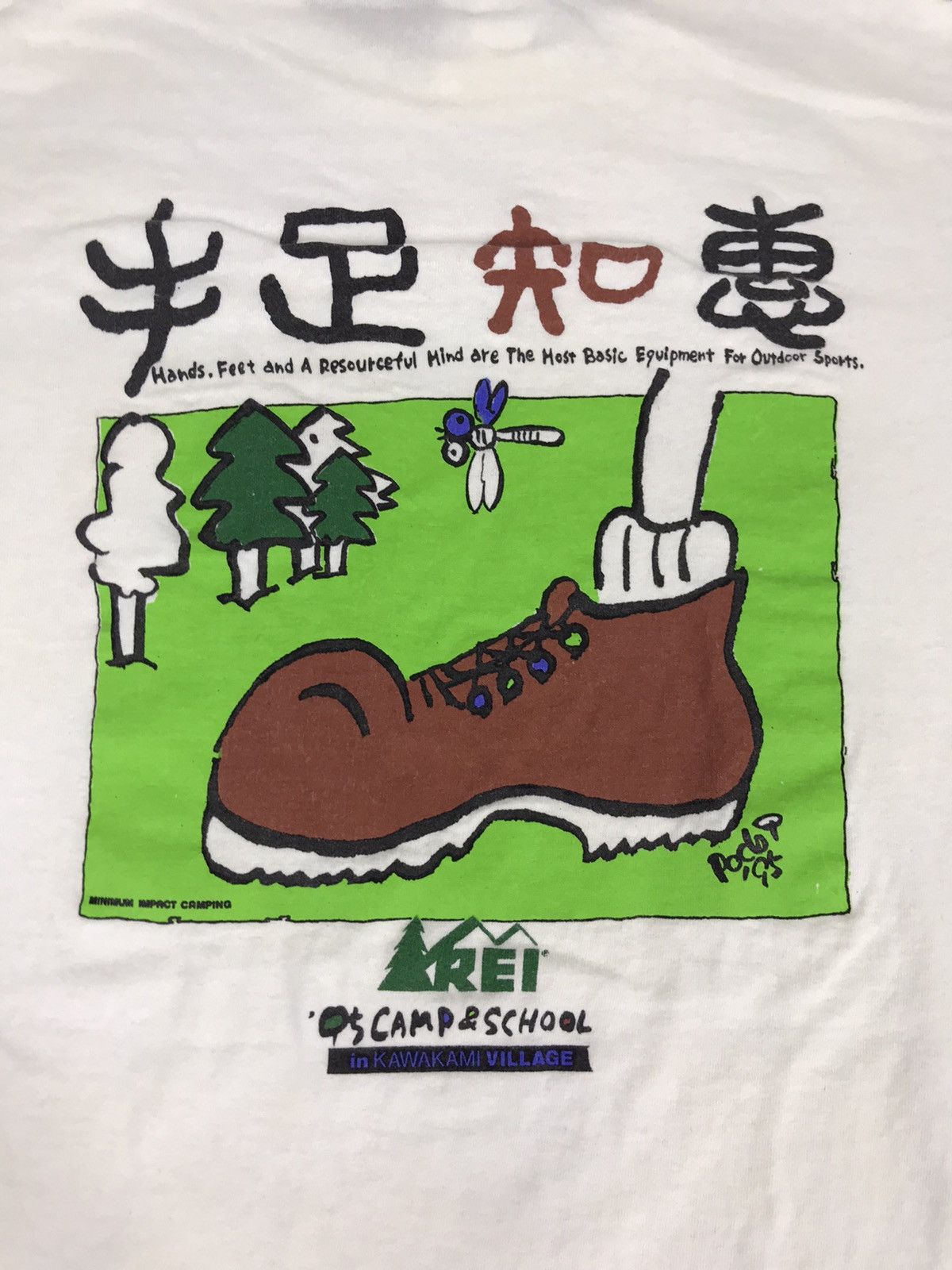 Japanese Brand Vintage 90s Arei Camp Kawakami Village by Oneita USA Tee Size US S / EU 44-46 / 1 - 2 Thumbnail