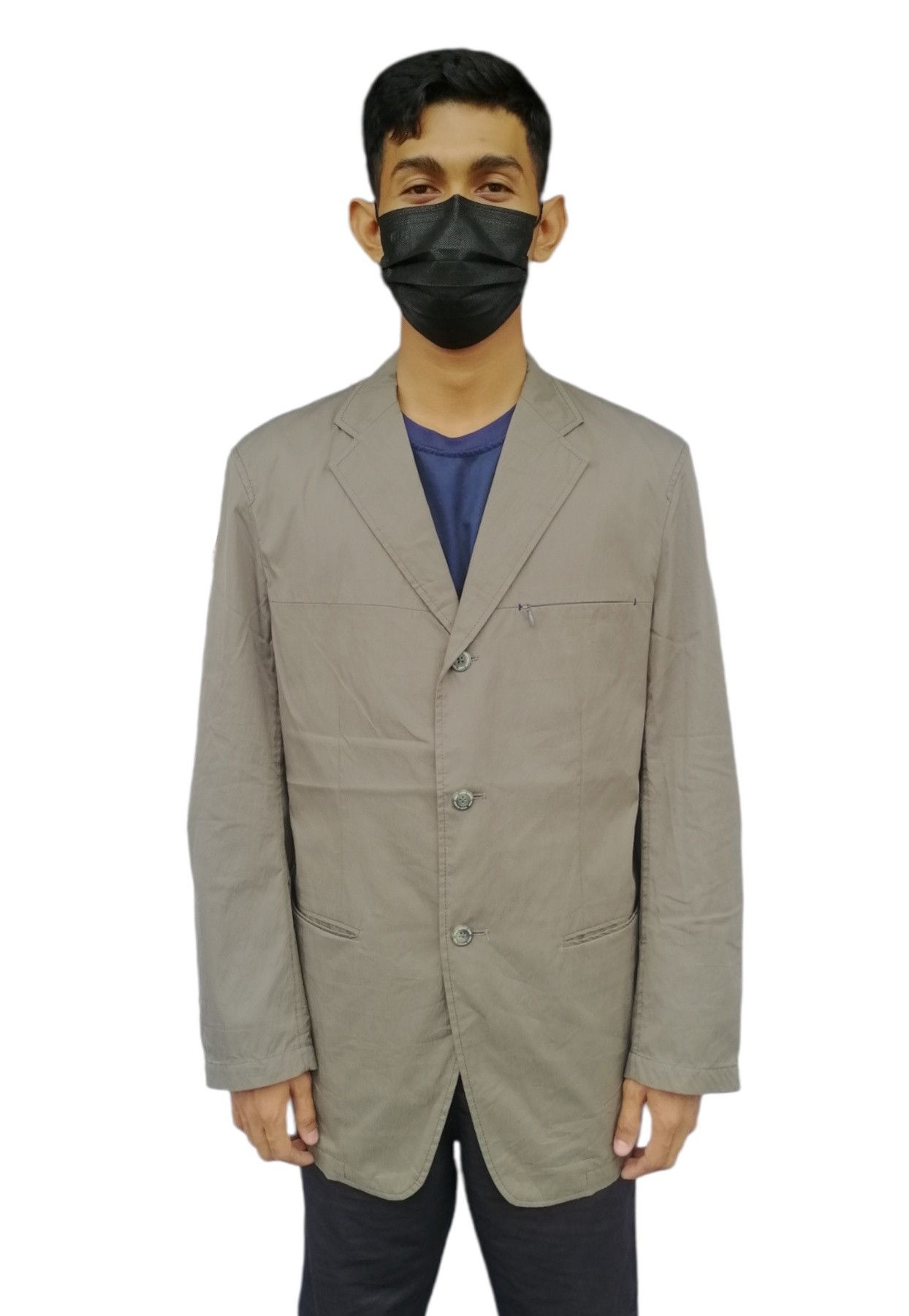 Japanese Brand Vintage Kansai Yamamoto Homme Blazer Jacket Size US M / EU 48-50 / 2 - 2 Thumbnail