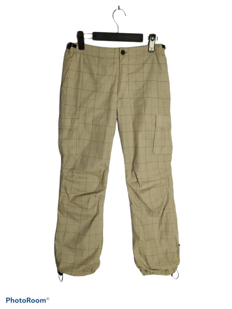 image of Pas De Faux Flannel Cargo Pants in Dark Cream, Men's (Size 29)