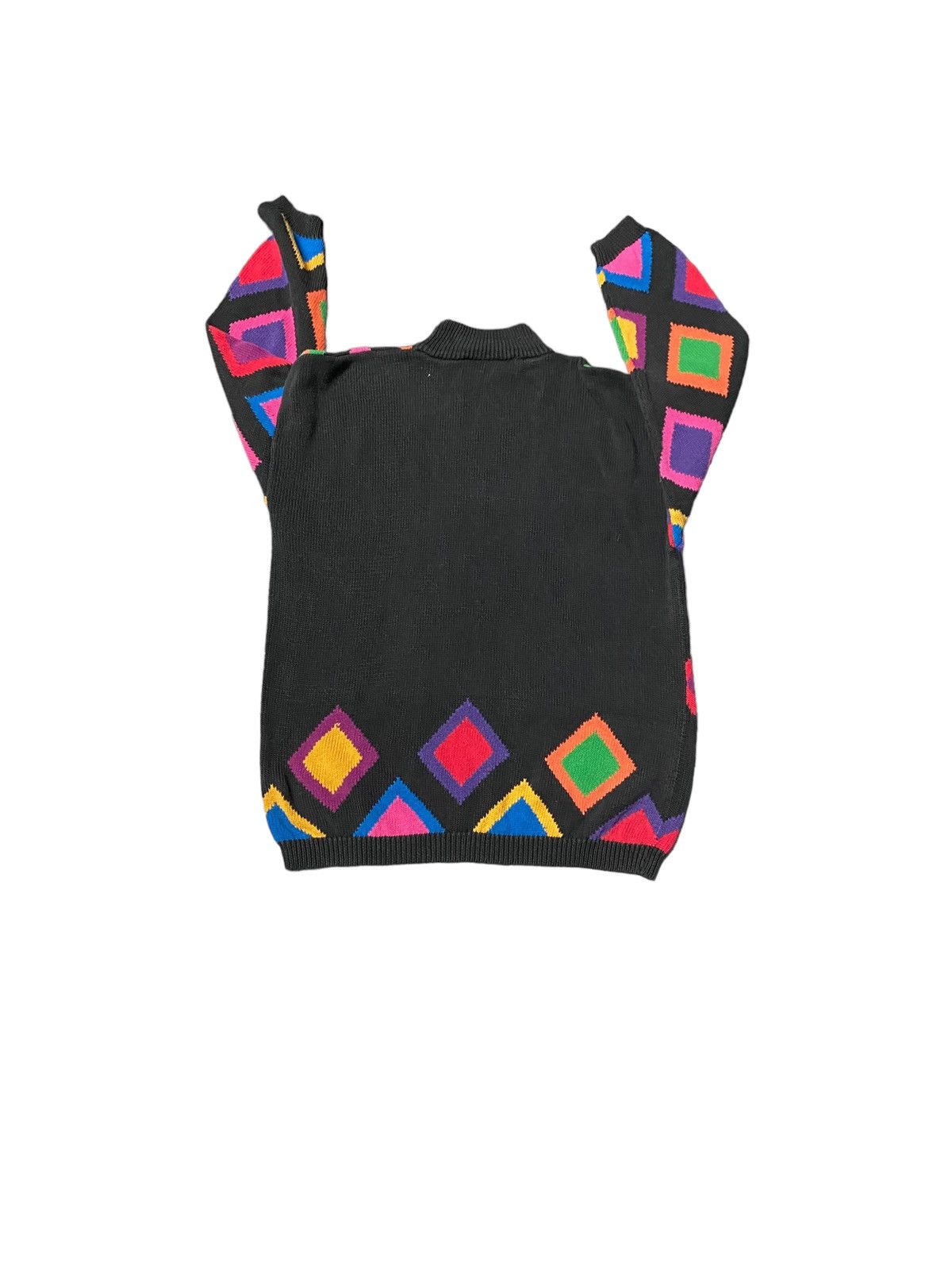 Japanese Brand × Vintage Vintage baggy abstract art knitwear pullover sweater 1980s Size US L / EU 52-54 / 3 - 2 Thumbnail
