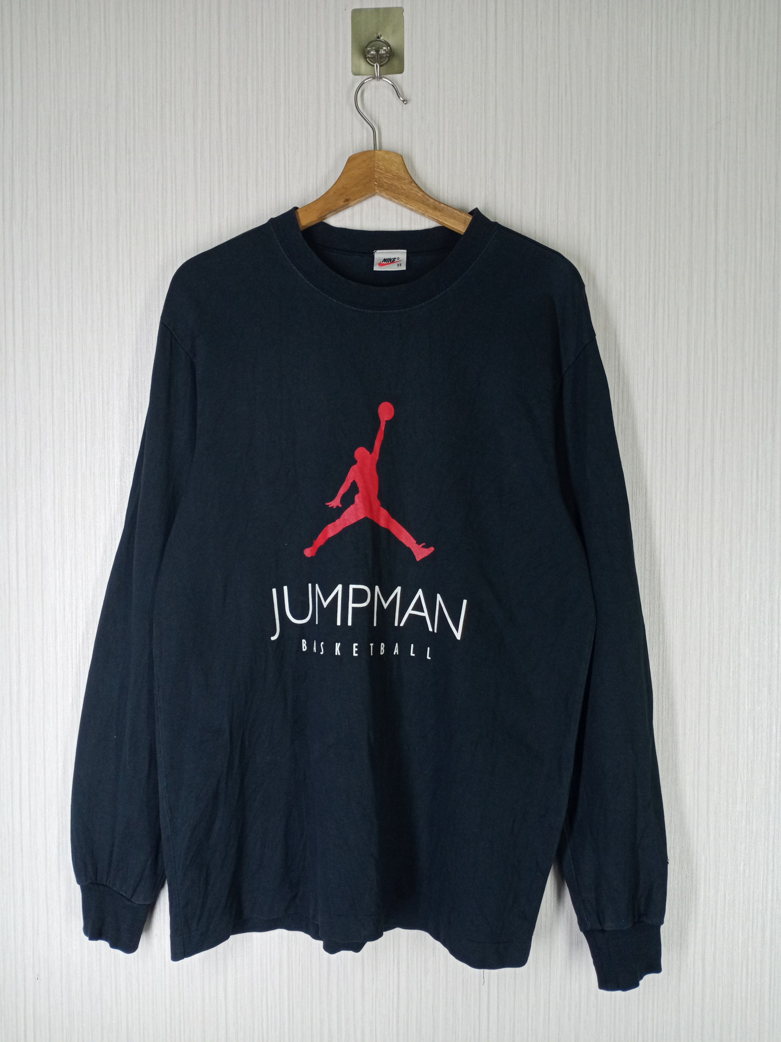 Jordan Brand Rare Vintage 90s Nike Jumpman Basketball Tshirt Size US L / EU 52-54 / 3 - 1 Thumbnail