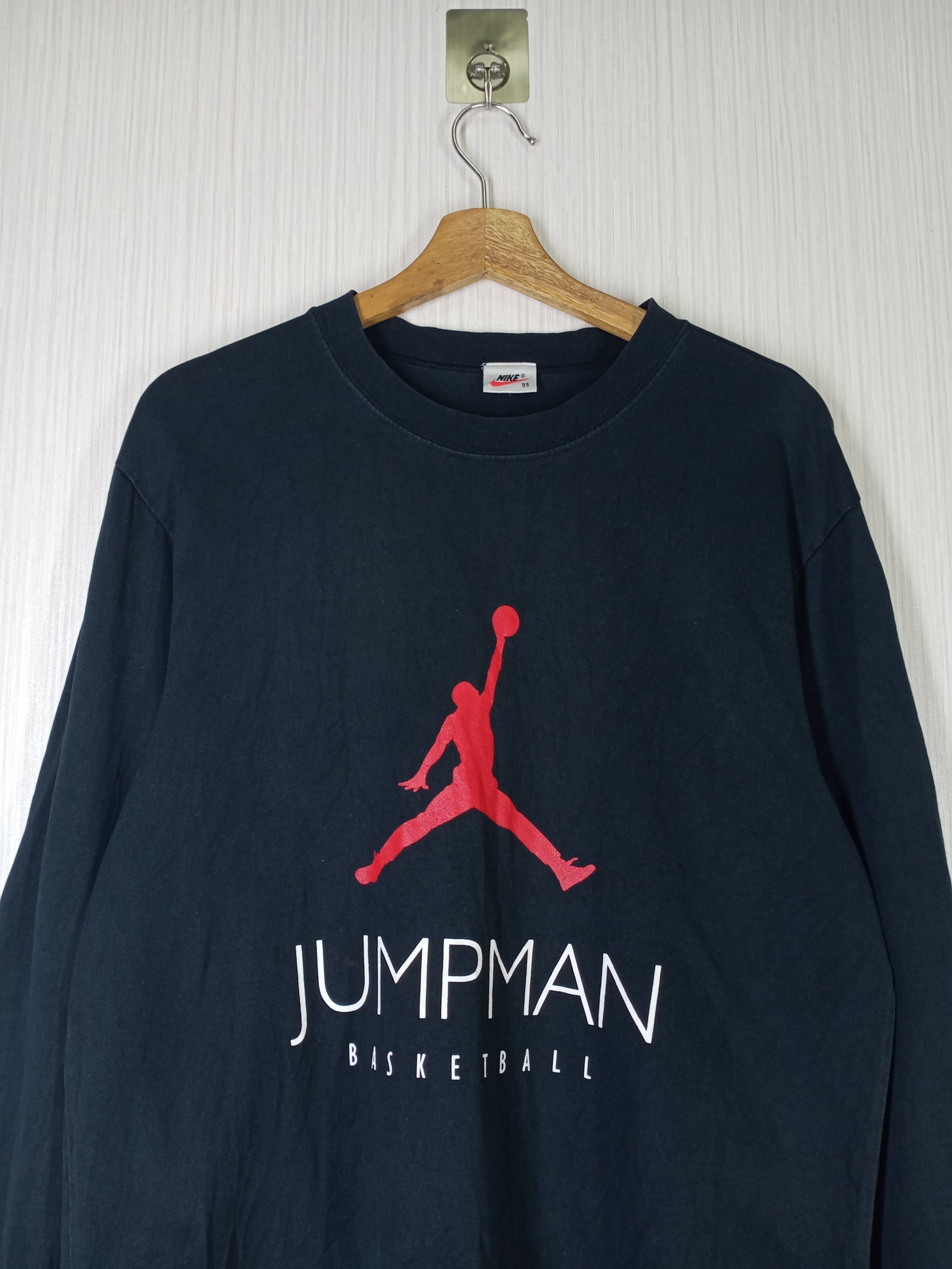 Jordan Brand Rare Vintage 90s Nike Jumpman Basketball Tshirt Size US L / EU 52-54 / 3 - 2 Thumbnail