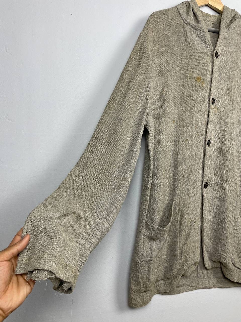 Issey Miyake × Japanese Brand × Tete Homme Tete Homme Issey Miyake Linen Jacket Size US L / EU 52-54 / 3 - 3 Thumbnail
