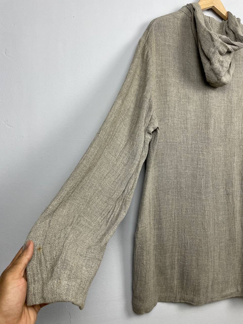 Issey Miyake × Japanese Brand × Tete Homme Tete Homme Issey Miyake Linen Jacket Size US L / EU 52-54 / 3 - 6 Thumbnail