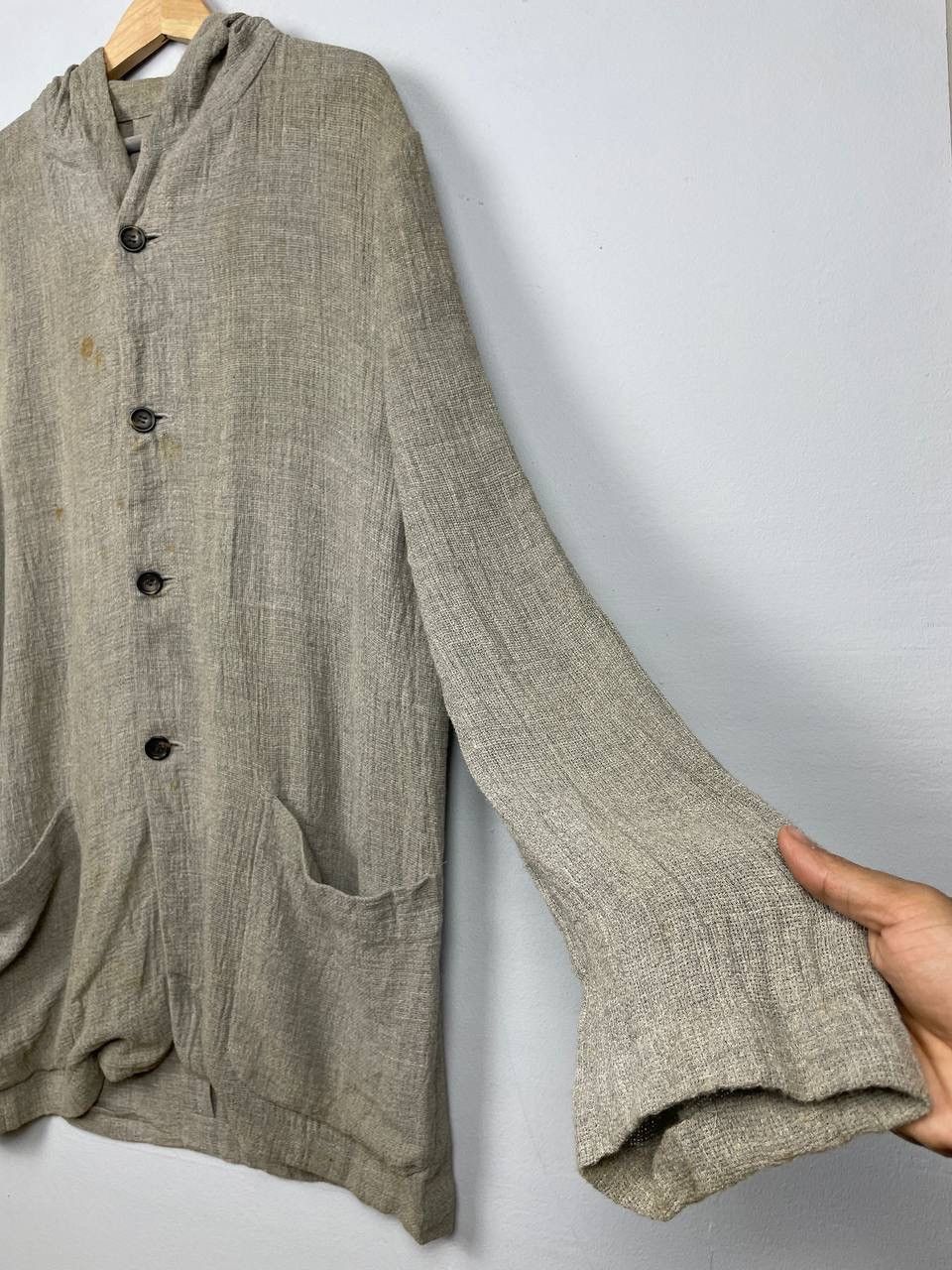 Issey Miyake × Japanese Brand × Tete Homme Tete Homme Issey Miyake Linen Jacket Size US L / EU 52-54 / 3 - 4 Thumbnail