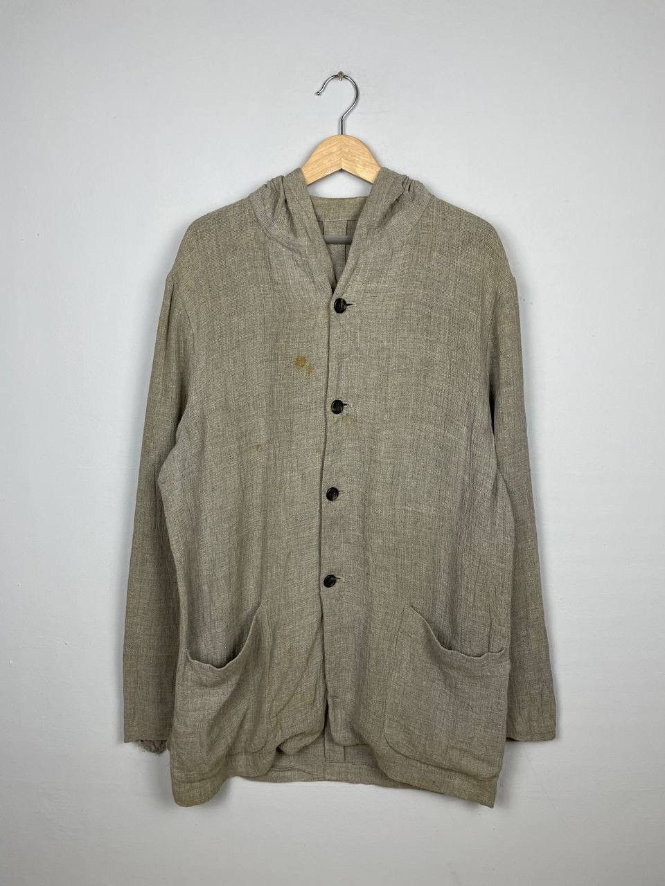 Issey Miyake × Japanese Brand × Tete Homme Tete Homme Issey Miyake Linen Jacket Size US L / EU 52-54 / 3 - 1 Thumbnail