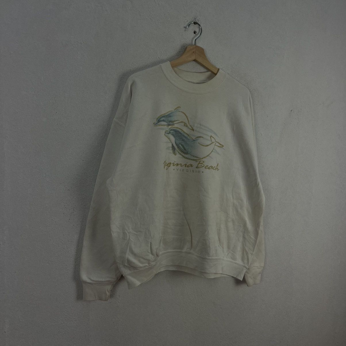 Vintage VINTAGE SWEATSHIRT MADE IN USA BIG LOGO VIRGINIR BEACH Size US M / EU 48-50 / 2 - 2 Thumbnail