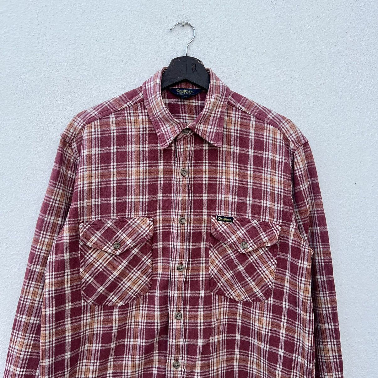 Flannel VINTAGE OSHKOSH FLANNEL SHIRT TARTAN DESIGN WORKERS WEAR Size US M / EU 48-50 / 2 - 3 Thumbnail