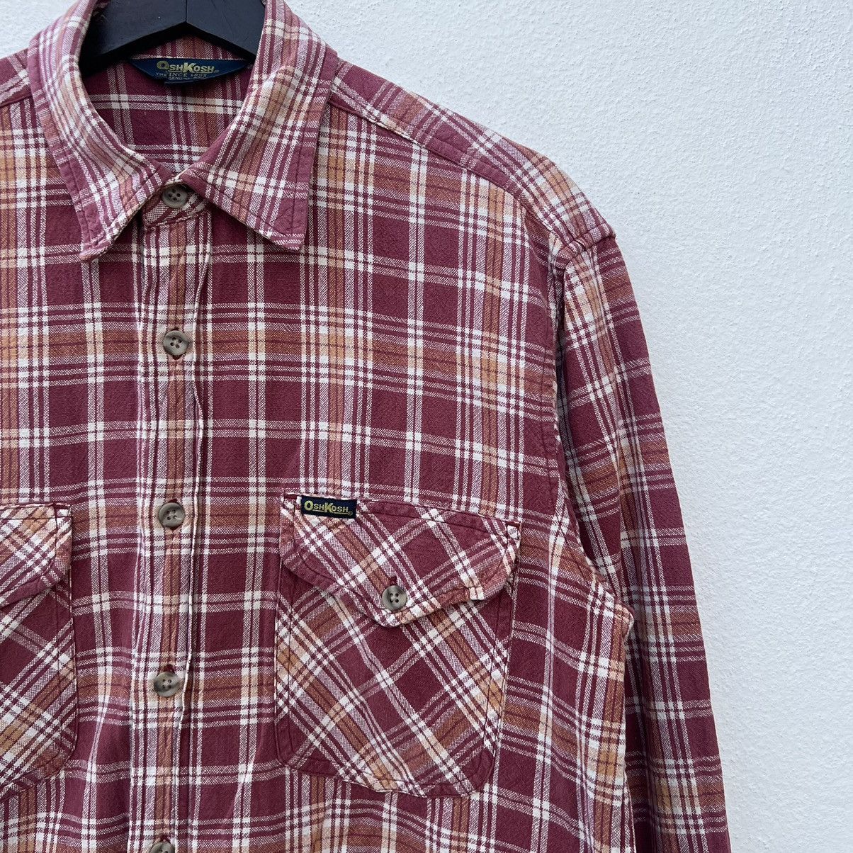 Flannel VINTAGE OSHKOSH FLANNEL SHIRT TARTAN DESIGN WORKERS WEAR Size US M / EU 48-50 / 2 - 5 Thumbnail