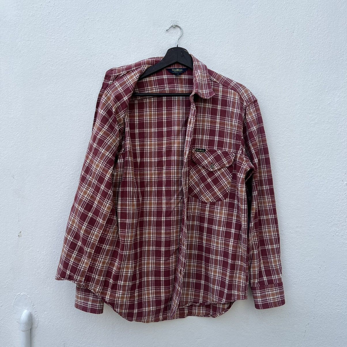 Flannel VINTAGE OSHKOSH FLANNEL SHIRT TARTAN DESIGN WORKERS WEAR Size US M / EU 48-50 / 2 - 10 Thumbnail