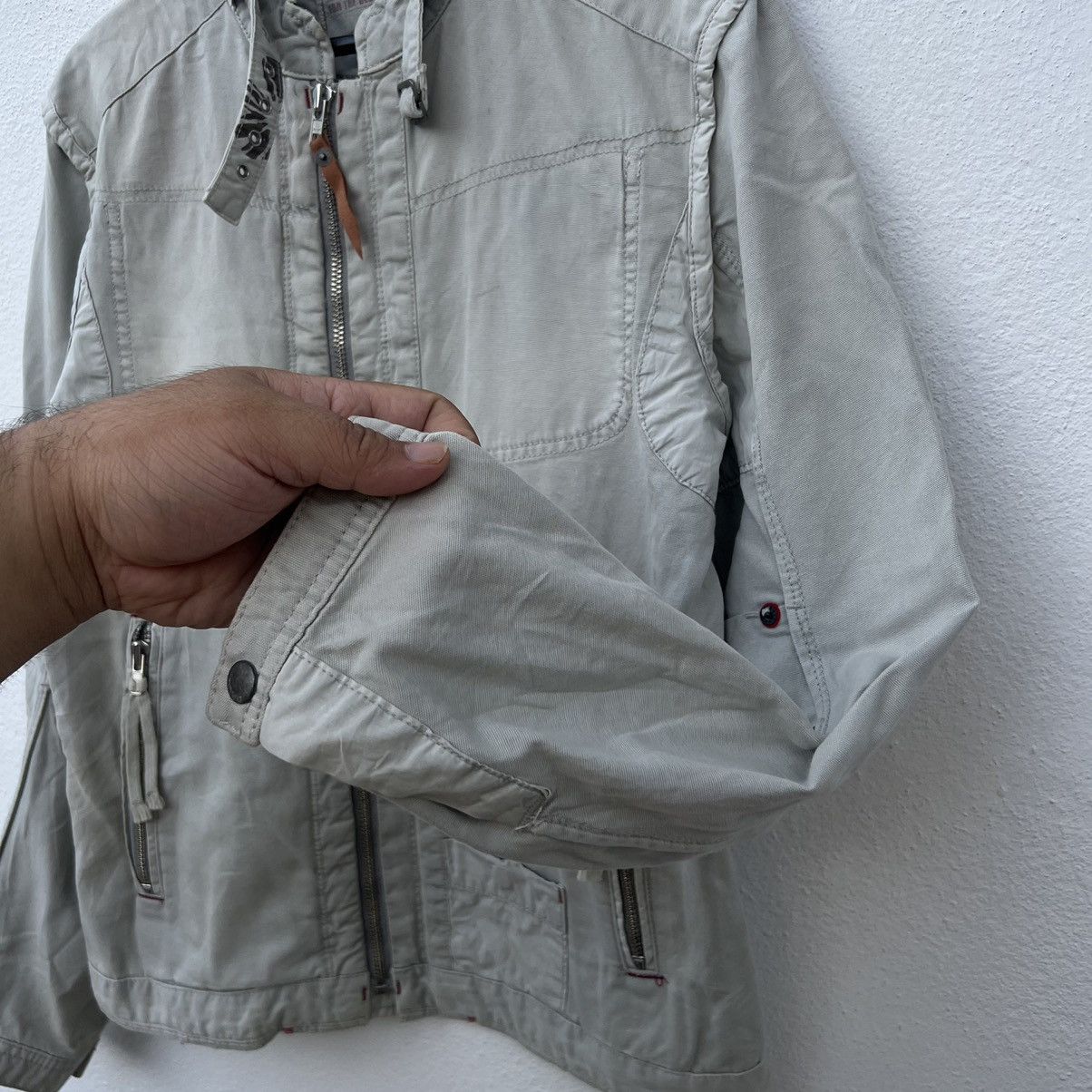 Japanese Brand VINTAGE BALL PARACHUTE JACKET INSPIRED BY SCHOTT PERFECTO Size US M / EU 48-50 / 2 - 7 Thumbnail