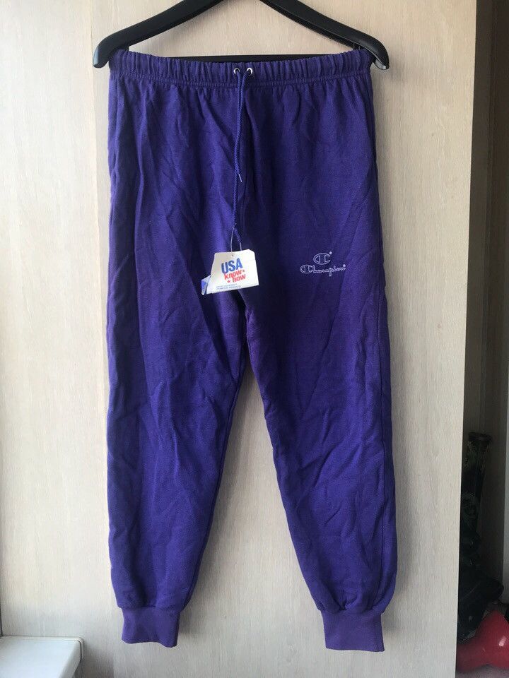 Image of Champion x Made In USA Reverse Wave Pants Stussy Bape Supreme Undercover Polosport in Purple (Size 