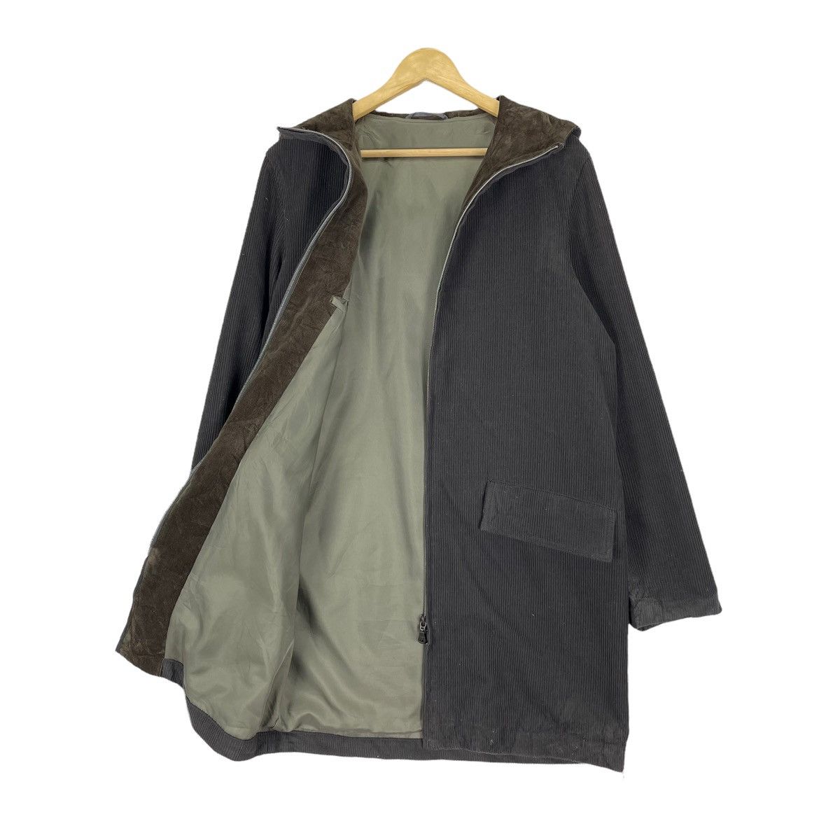 Yohji Yamamoto ☀️YOHJI YAMAMOTO SIGNATURE CORDUROY HOODIE ZIPPER JACKET Size US L / EU 52-54 / 3 - 7 Thumbnail