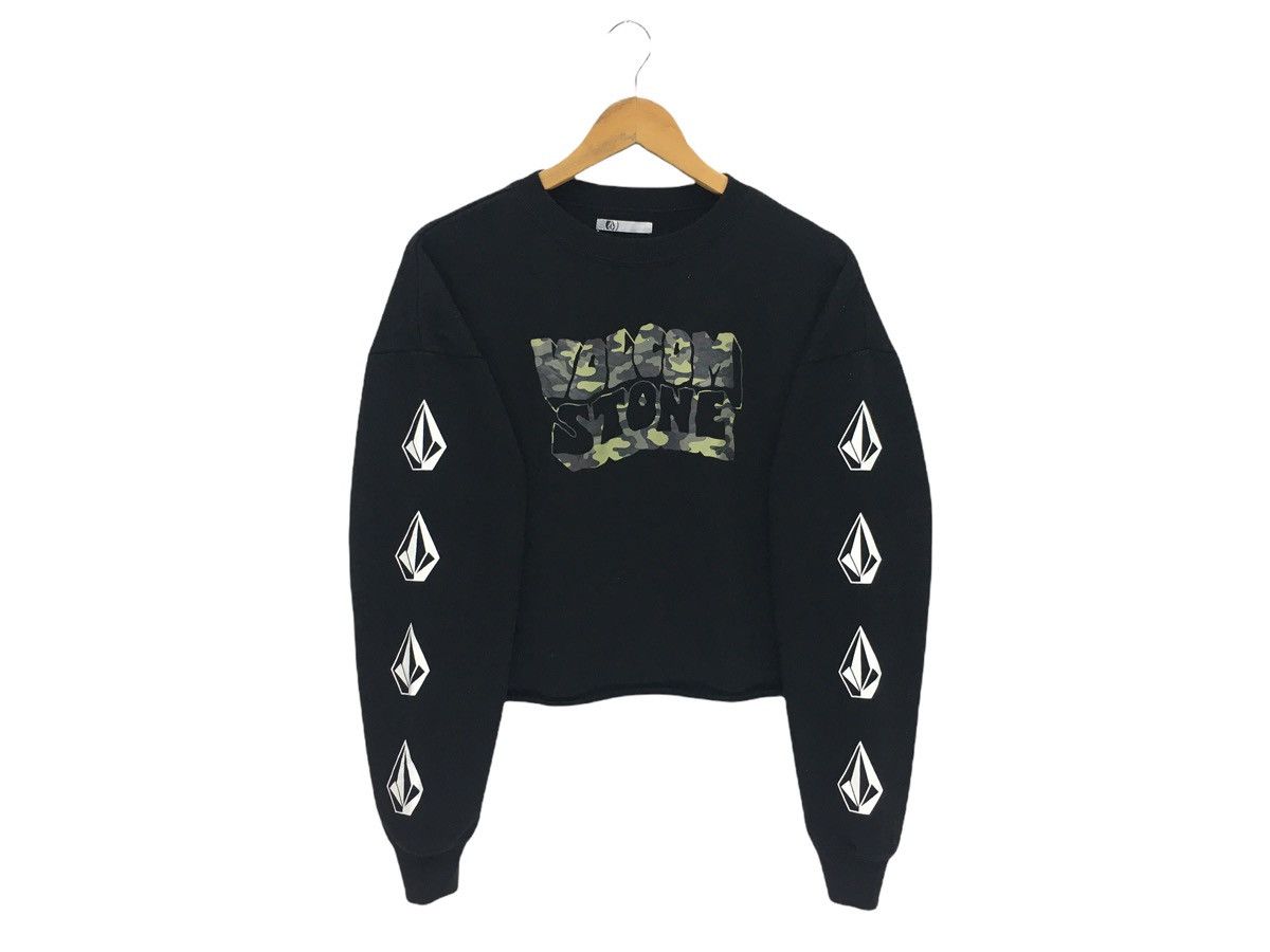 Volcom Vintage Volcom Big Logo Crop Top Sweatshirt Size M / US 6-8 / IT 42-44 - 1 Thumbnail
