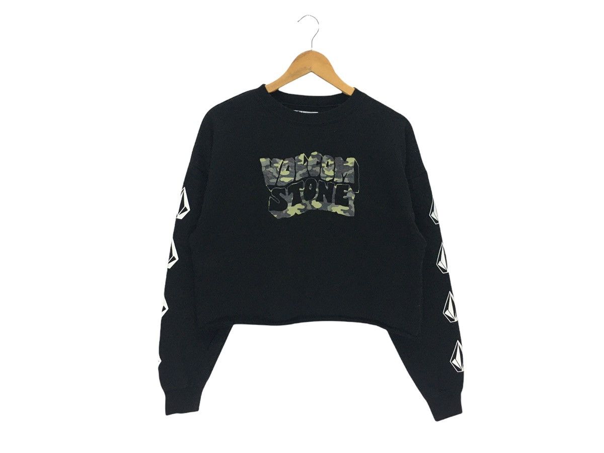 Volcom Vintage Volcom Big Logo Crop Top Sweatshirt Size M / US 6-8 / IT 42-44 - 4 Thumbnail