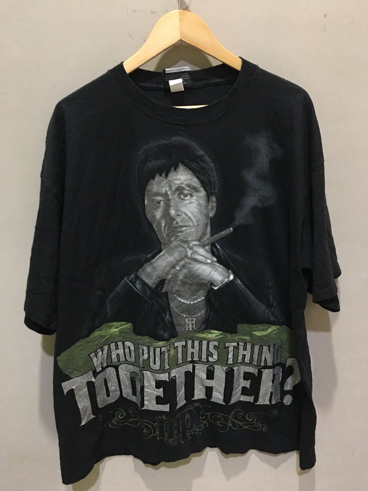 Vintage vintage Movie Scarface Mpr Hip Hop Shirt Size US XL / EU 56 / 4 - 1 Thumbnail