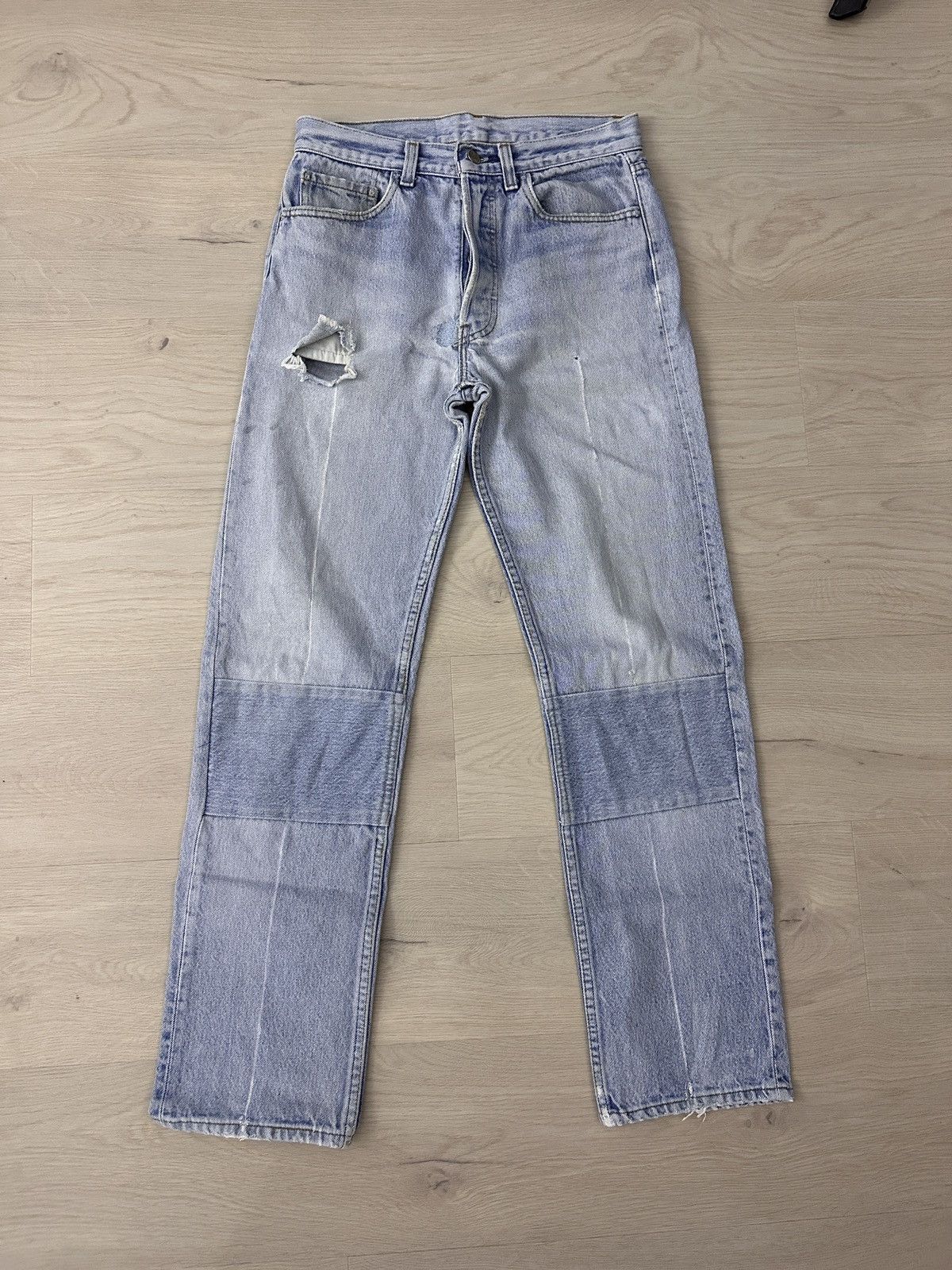 image of Maison Margiela Margiela 0 10 Artisanal Denim in Blue, Men's (Size 30)