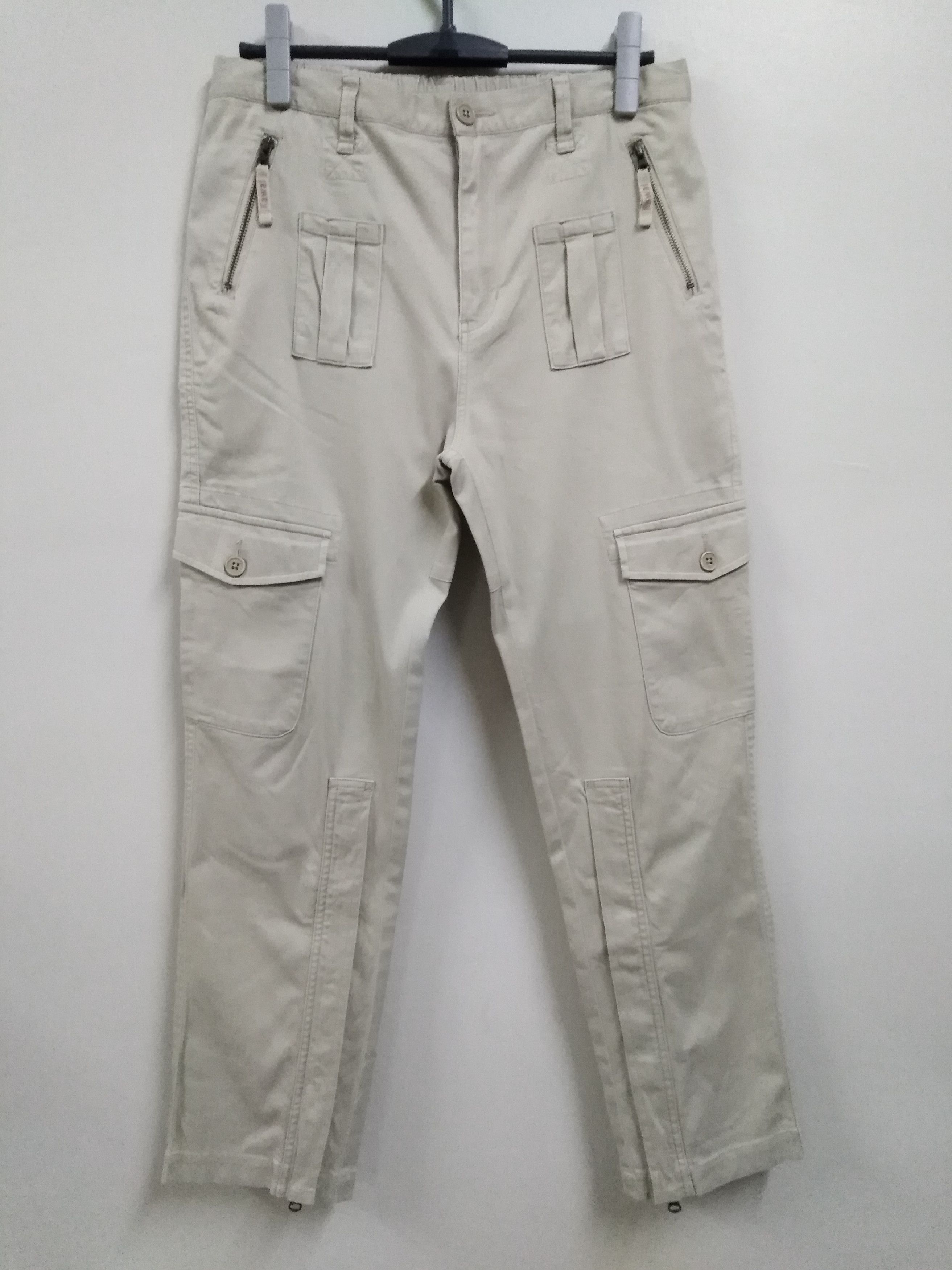 image of Beauty Beast x In The Attic Japanese Kawai Okada Zipper Legs Cargo Pant in Cream, Men's (Size 32)