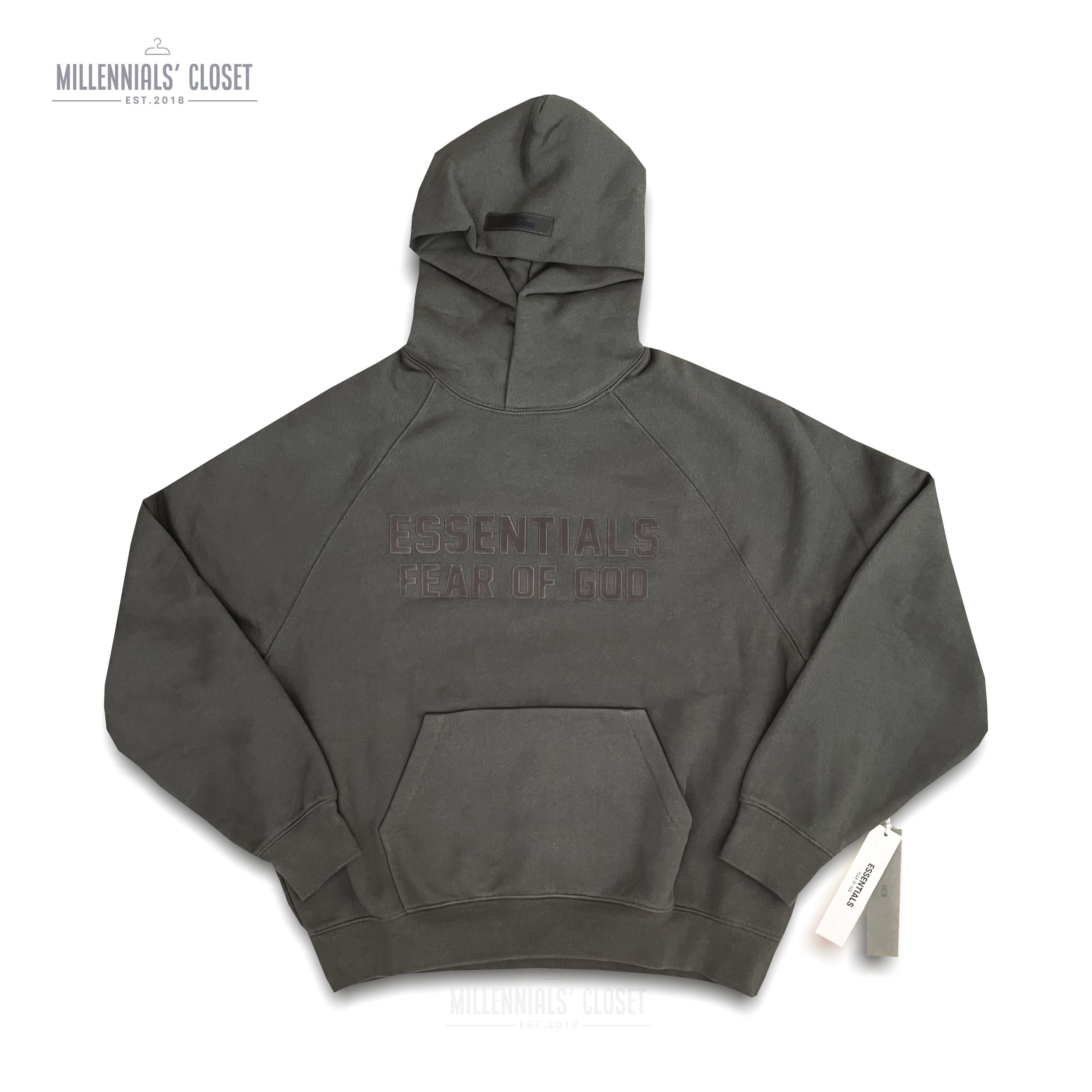 Fog Fear of God Essentials Hoodie Double Line Reflective Letter Embroidery Hoodie