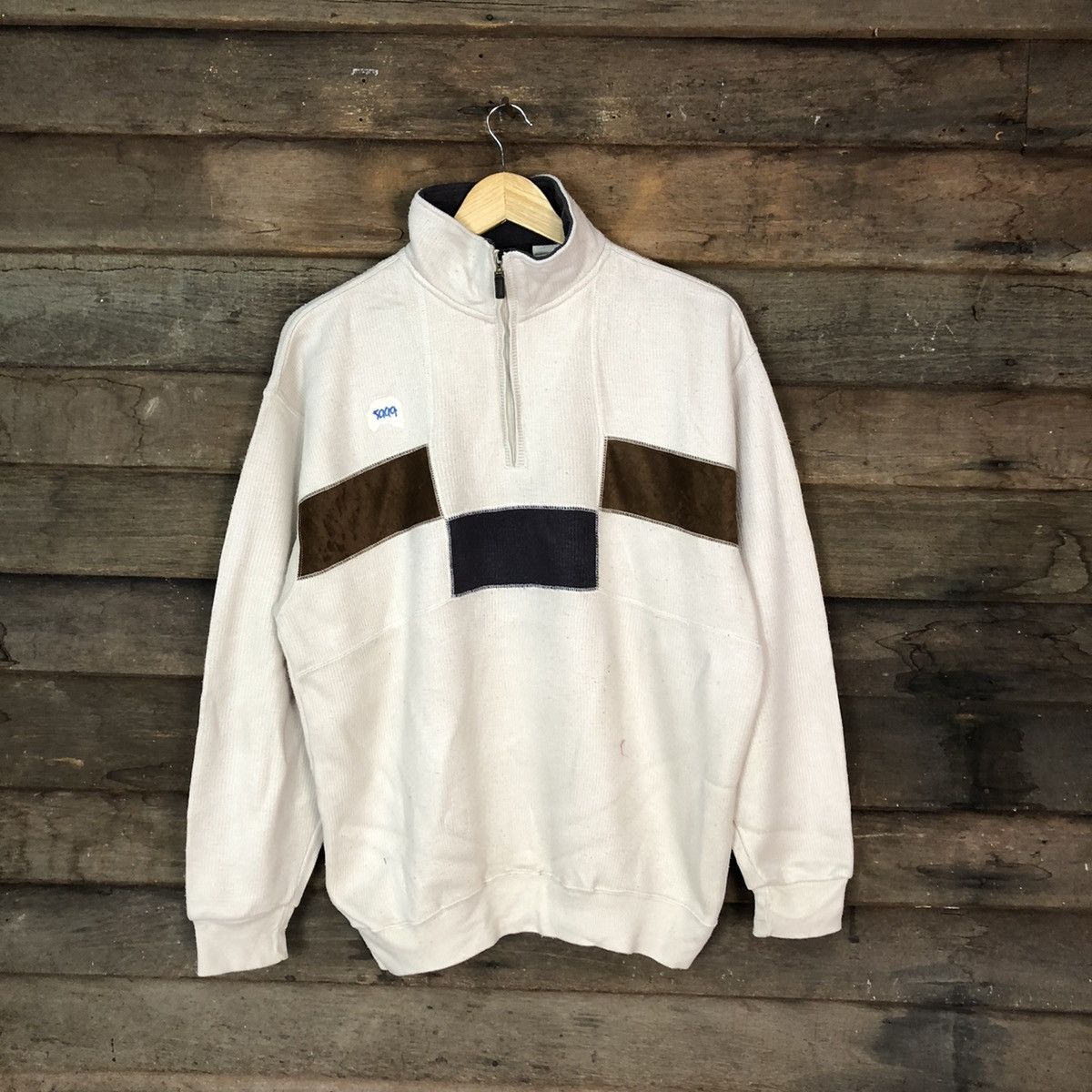 image of Lindbergh Vintage Cream Sweatshirt 5999, Men's (Size Large)