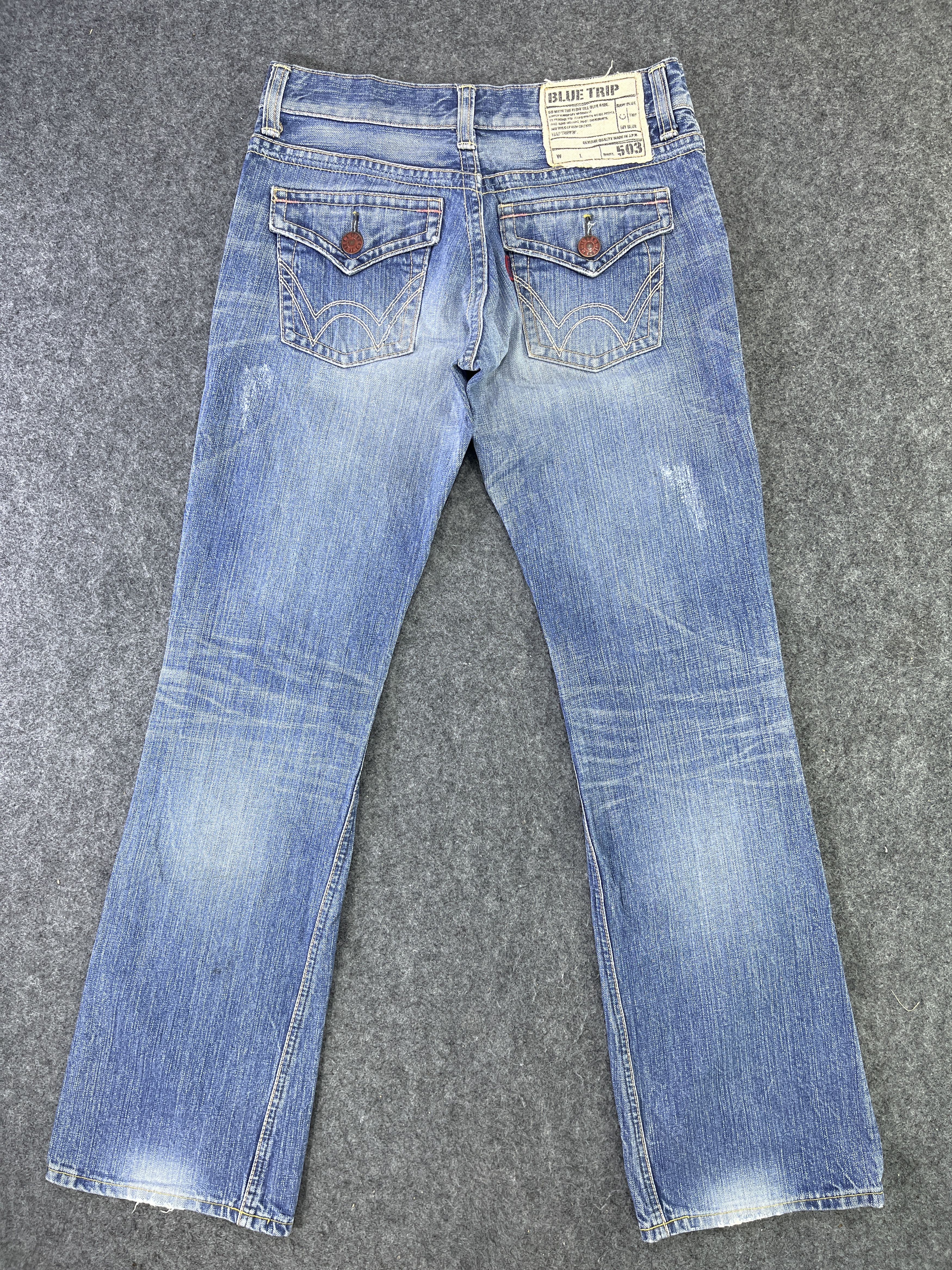 Edwin Edwin 503 Blue Trip Jeans Flare Denim - J783 Size 32" / US 10 / IT 46 - 2 Thumbnail