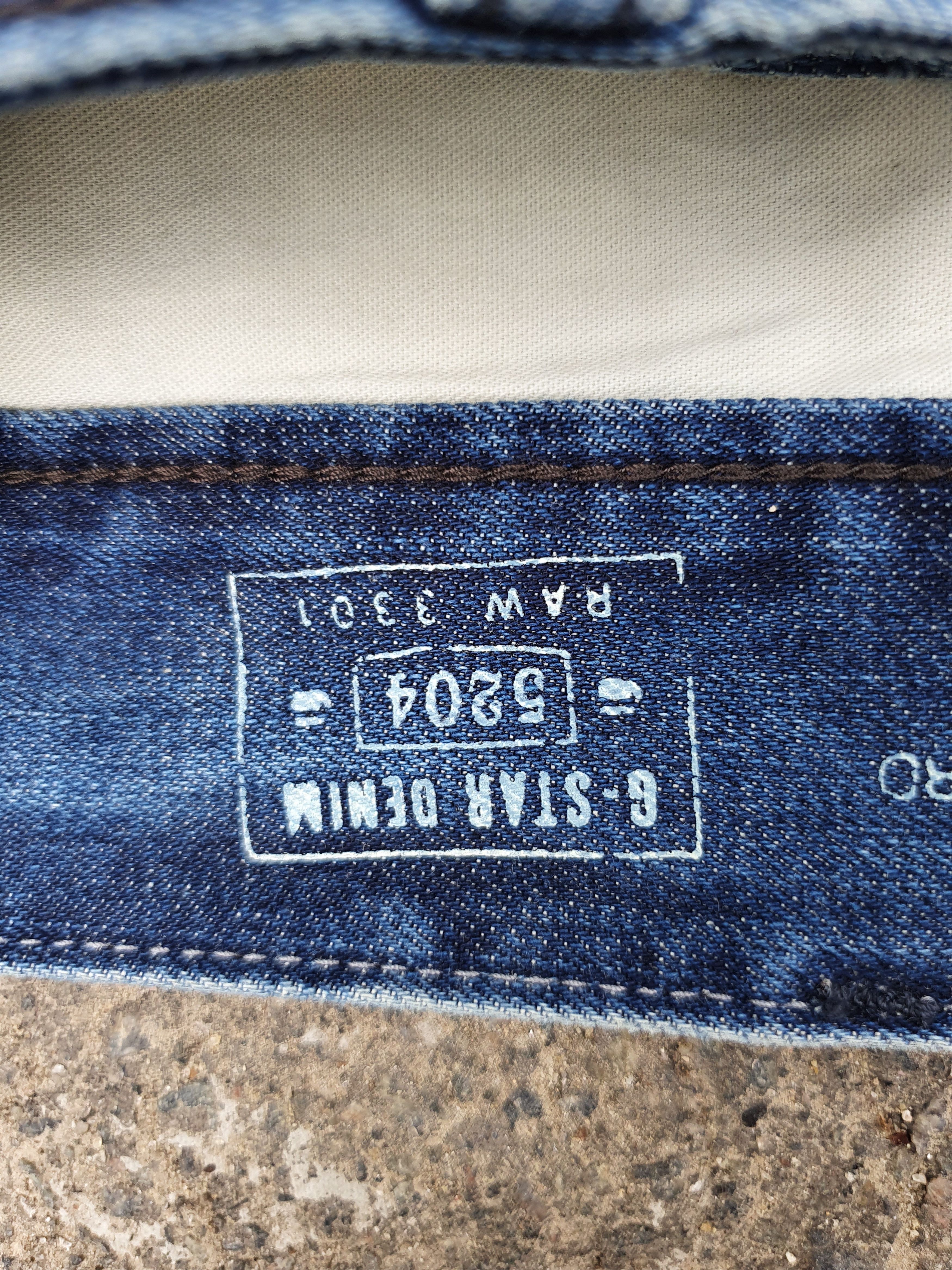 G-Star Rare Double Knee Gstar Biker Tapered Jeans Logo Size US 31 - 8 Thumbnail