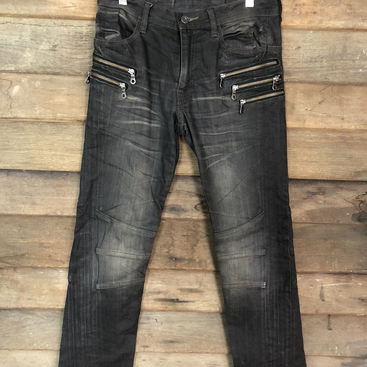 Japanese Brand Japanese Branded Vintage Black Denim Jeans Pants #A047 Size US 29 - 4 Thumbnail