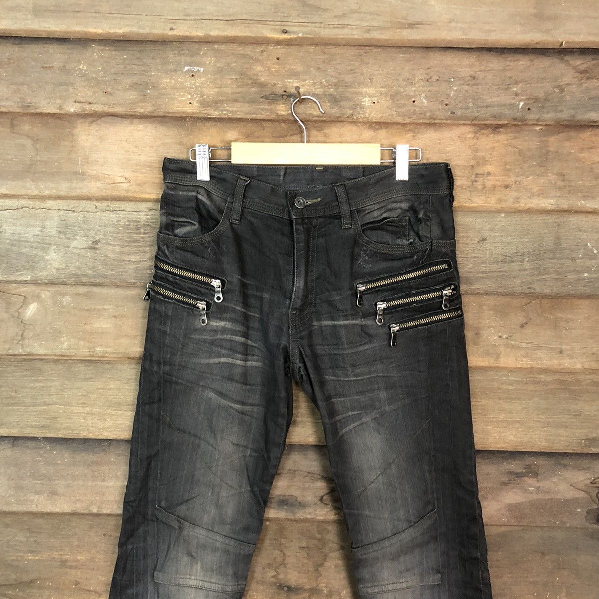 Japanese Brand Japanese Branded Vintage Black Denim Jeans Pants #A047 Size US 29 - 2 Thumbnail