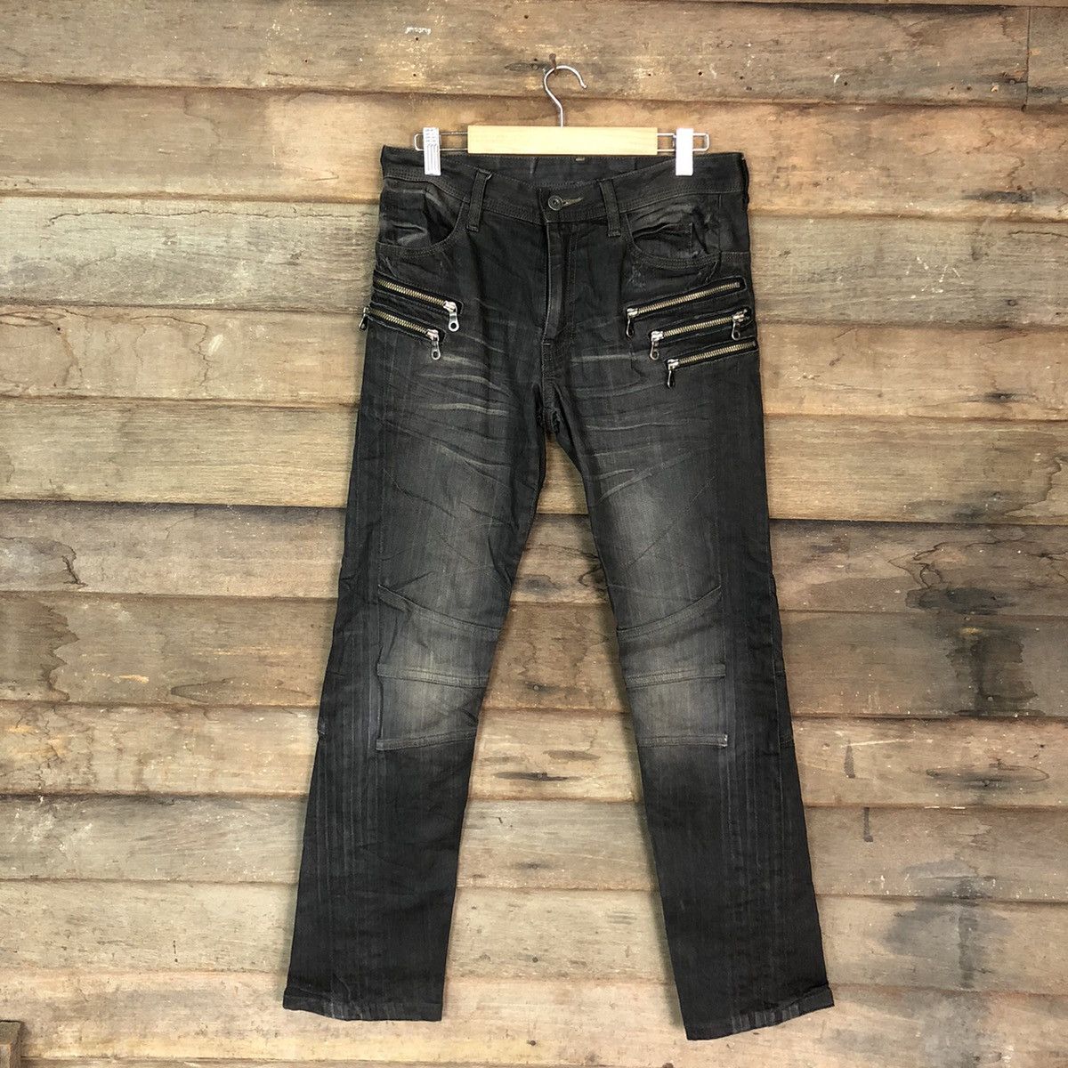 Japanese Brand Japanese Branded Vintage Black Denim Jeans Pants #A047 Size US 29 - 1 Thumbnail