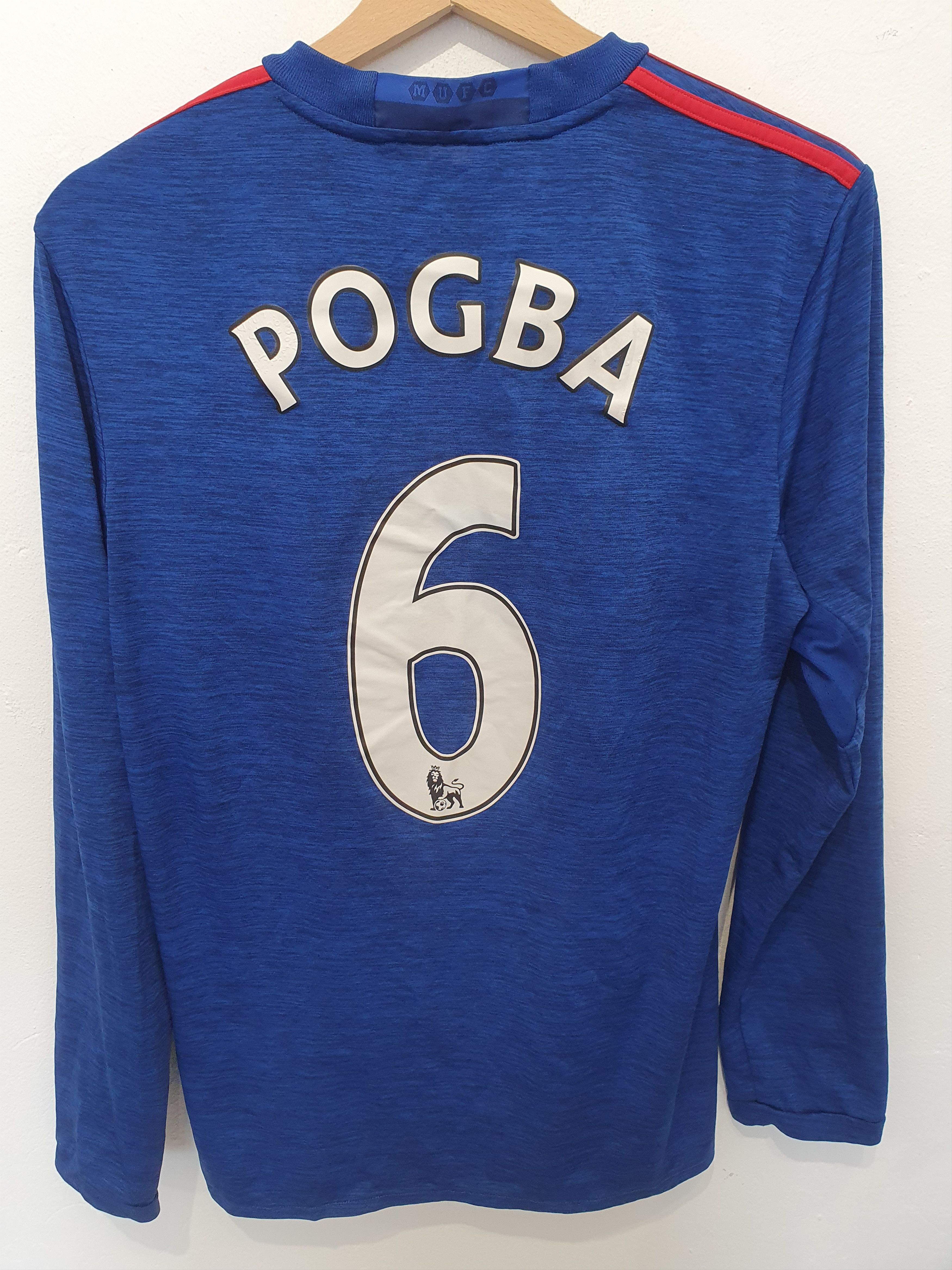 image of Jersey x Manchester United Pogba Adidas Manchester United Size S 2016 Longsleeve in Blue, Men's