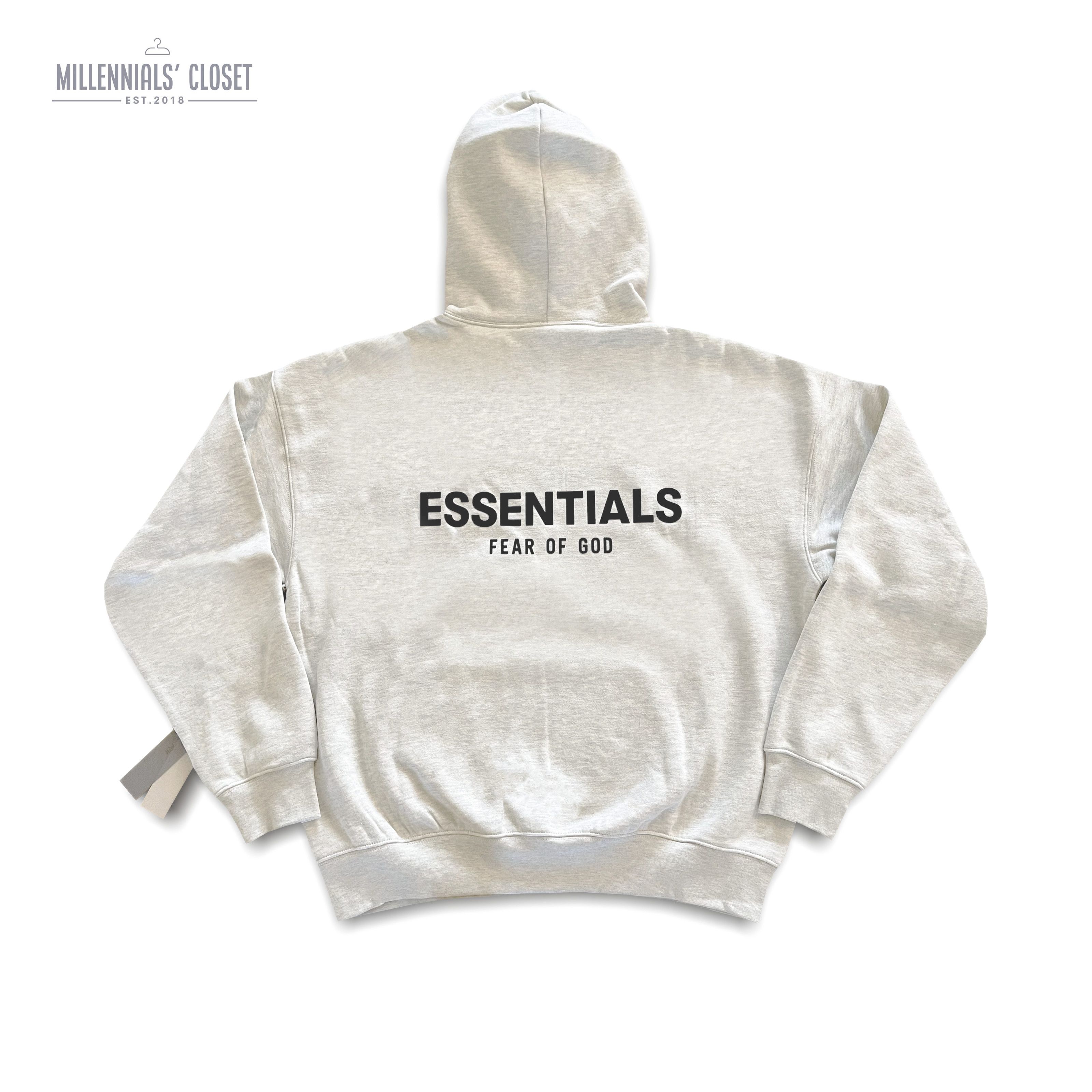 image of Essentials Hoodie Light Oatmeal Fw22 Size Xxl, Men's