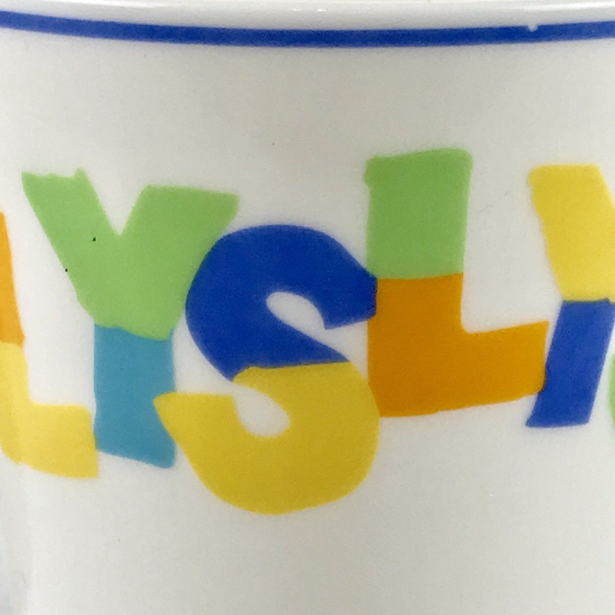 Vintage YSL YVES SAINT LAURENT Multicolor Mug Ceramic Set