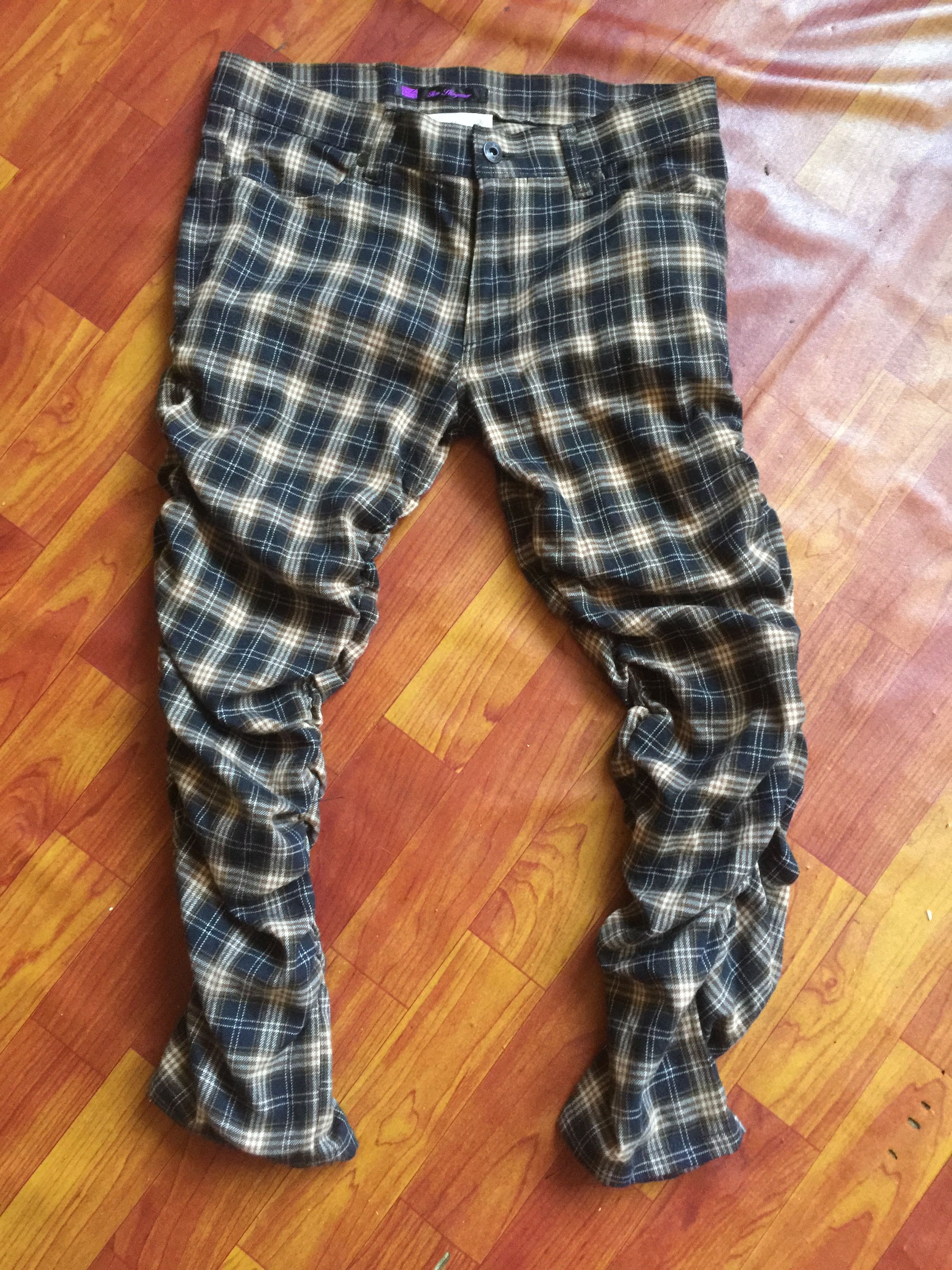 If Six Was Nine Rovtski Skinny Punk Tartan Pants Nice Design Size US 32 / EU 48 - 6 Thumbnail