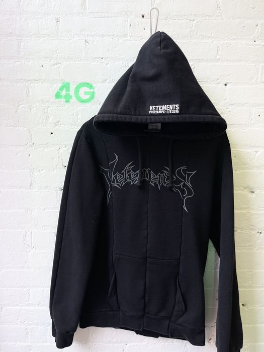 Vetements store gothic hoodie