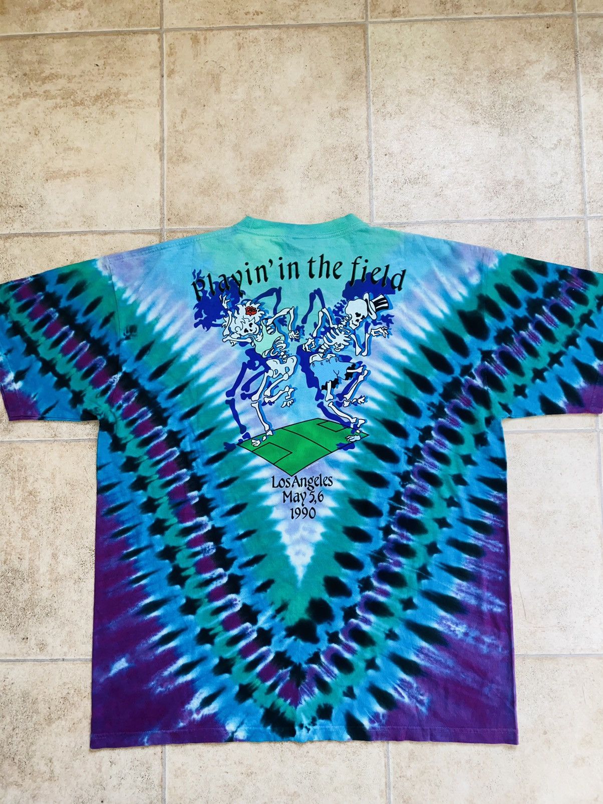 Flatbush Zombies × Grateful Dead × Vintage Liquid Blue USA Los Angeles 1990 Tie Dye Pleasures Nike SB Size US XL / EU 56 / 4 - 4 Thumbnail