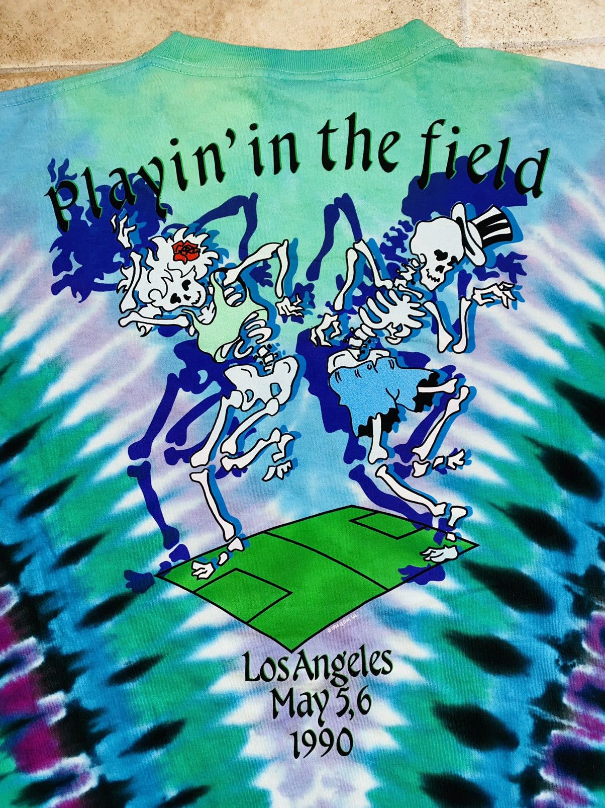 Flatbush Zombies × Grateful Dead × Vintage Liquid Blue USA Los Angeles 1990 Tie Dye Pleasures Nike SB Size US XL / EU 56 / 4 - 6 Thumbnail