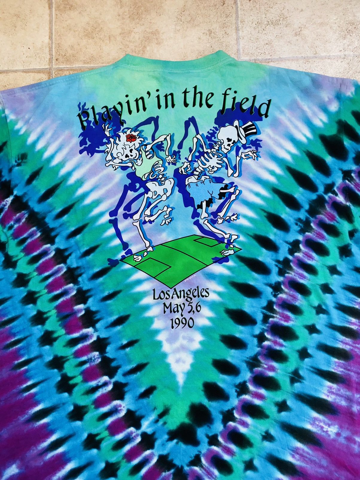 Flatbush Zombies × Grateful Dead × Vintage Liquid Blue USA Los Angeles 1990 Tie Dye Pleasures Nike SB Size US XL / EU 56 / 4 - 5 Thumbnail