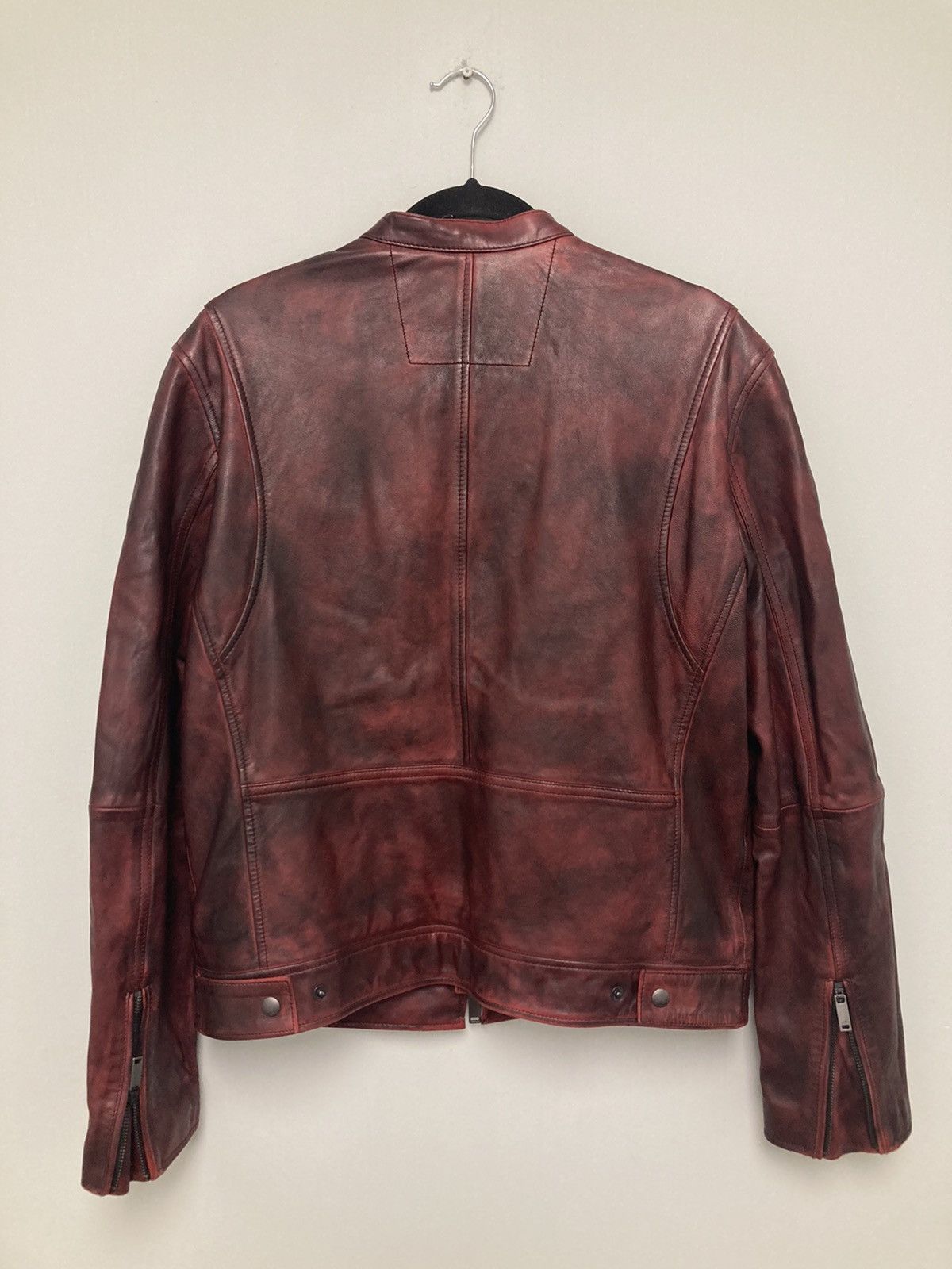 John Varvatos Reyes sheepskin slim fit racer jacket. Small Size US S / EU 44-46 / 1 - 11 Thumbnail