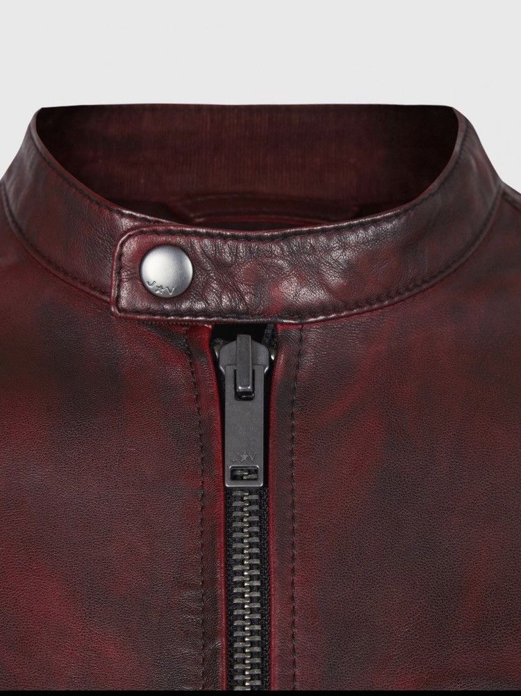 John Varvatos Reyes sheepskin slim fit racer jacket. Small Size US S / EU 44-46 / 1 - 8 Thumbnail