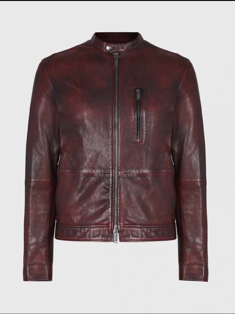 John Varvatos Reyes sheepskin slim fit racer jacket. Small Size US S / EU 44-46 / 1 - 4 Thumbnail