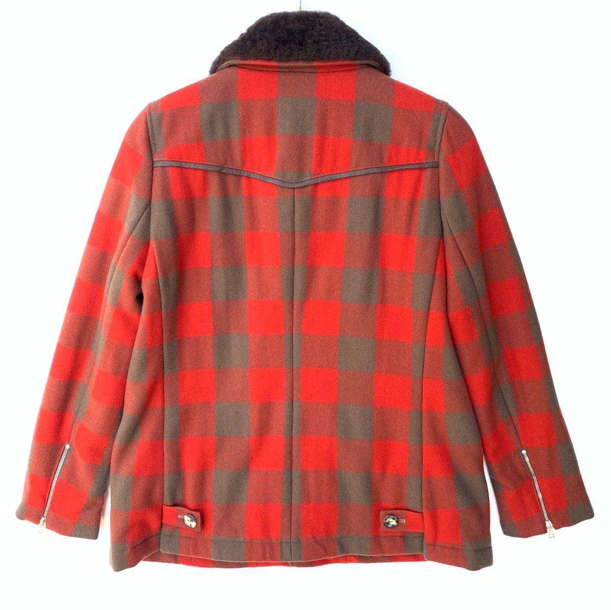 A.P.C. × Vintage 🔥A.P.C Rue Tartan Plaid Wool Western Jacket (Removable Fur) Size US S / EU 44-46 / 1 - 3 Thumbnail
