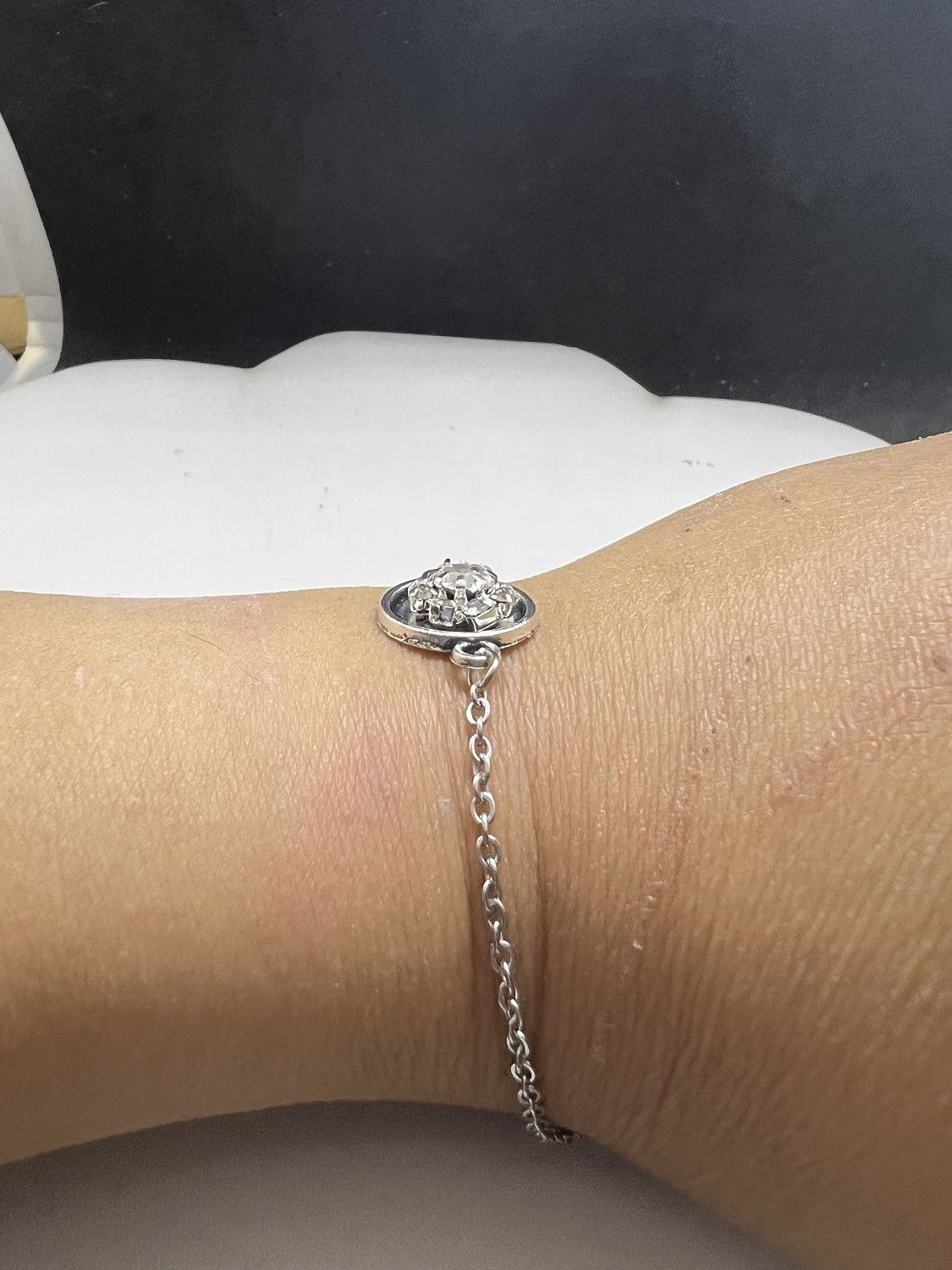 Handmade Cz flower chain bracelet Size ONE SIZE - 3 Thumbnail