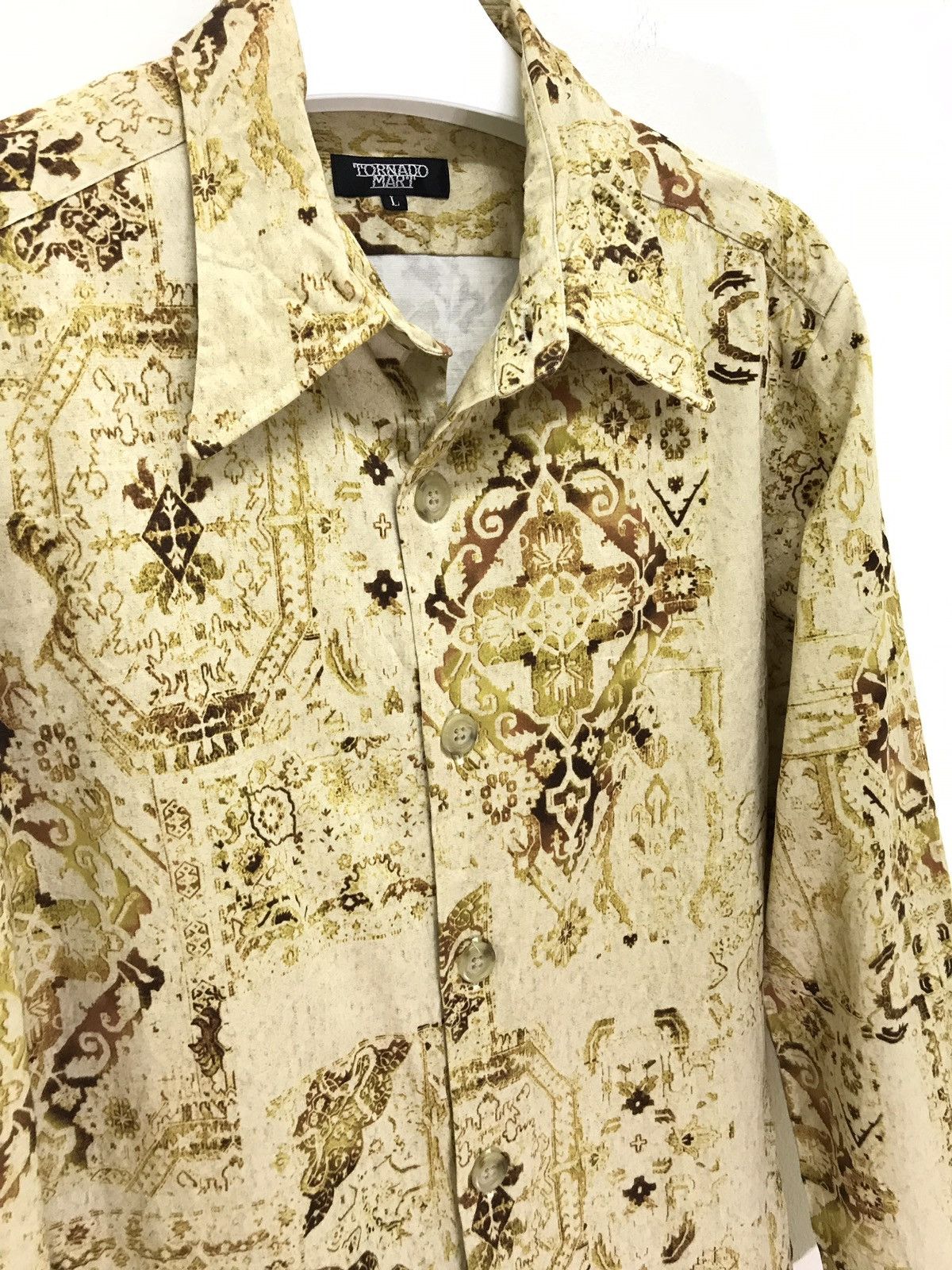 Japanese Brand Tornado Mart Full Printed Cotton Shirt Stretchable Slim 6🟩9 Size US S / EU 44-46 / 1 - 3 Thumbnail